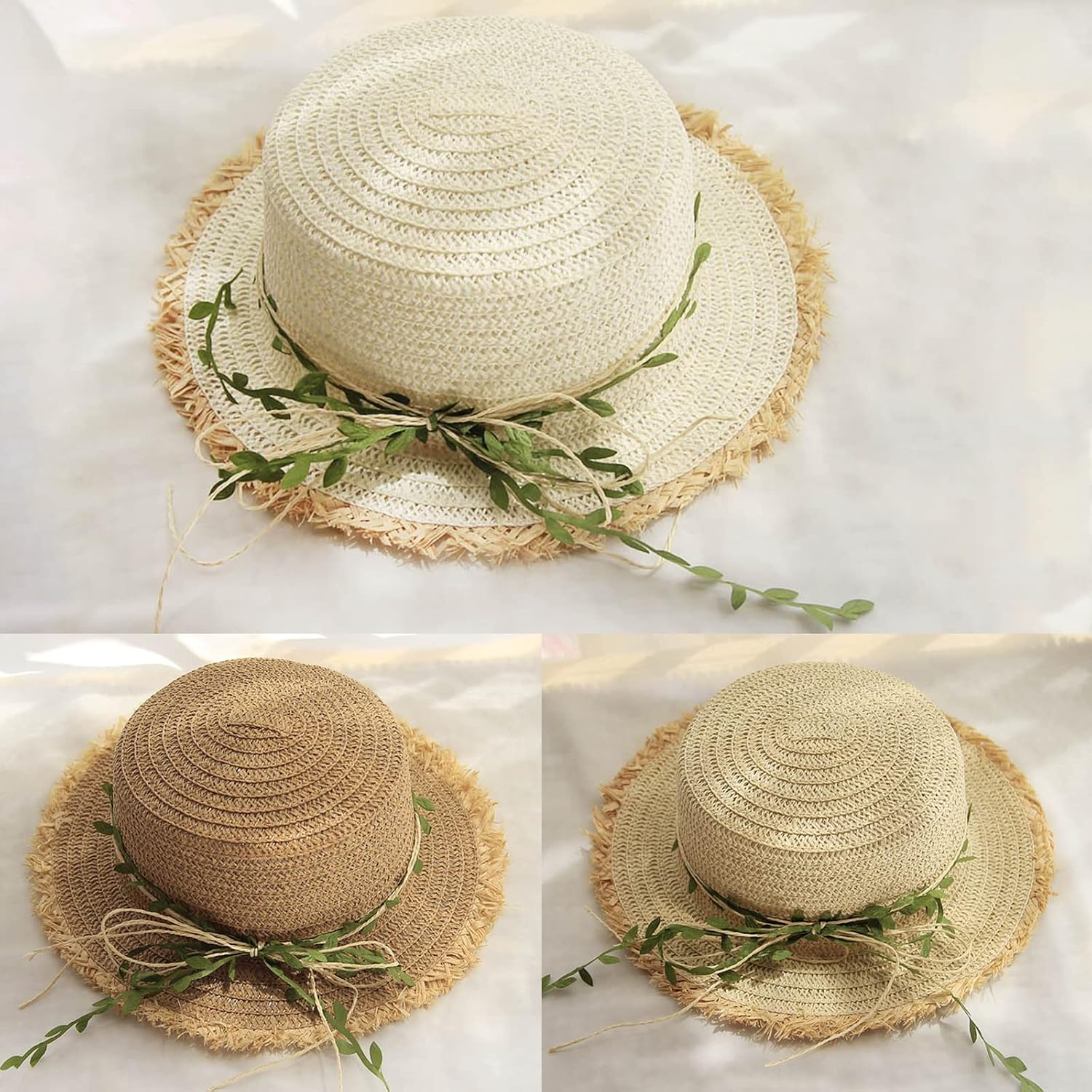 Delicate Straw Parent-Child Sunshade Fisherman Hat Decro for Sun Hat Surprise ' s Day Fisherman
