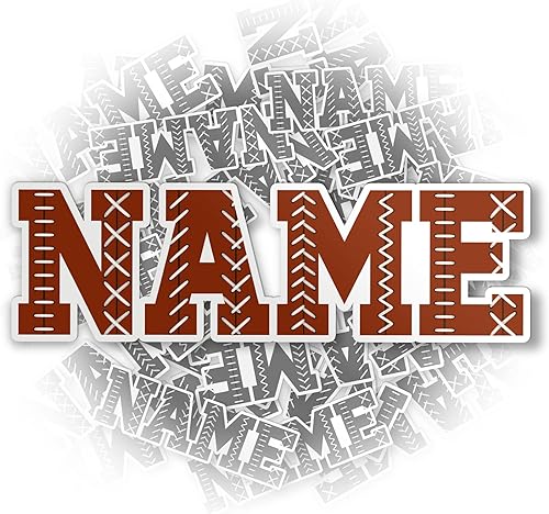 Miniatura 26 de Calcomanía personalizada con nombre para casco de fútbol y rugby, calcomanías de vinilo troqueladas para casco duro, laptop, botella de agua, autos