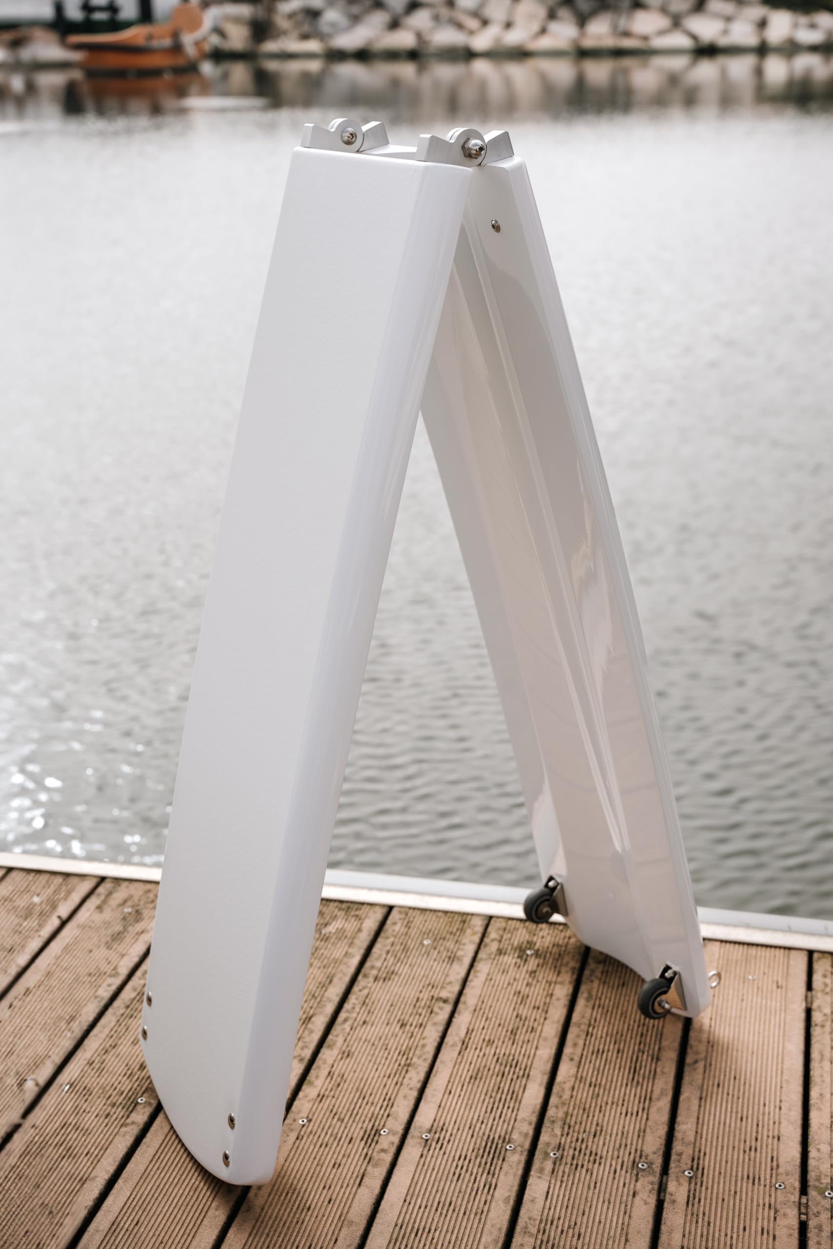 POSEIDON Seamarkt 220 cm Passerella in carbonio fatta a mano per barche a vela e superyacht, pieghevole, protetta dai raggi UV, superficie antiscivolo, portata 200 kg, superleggera