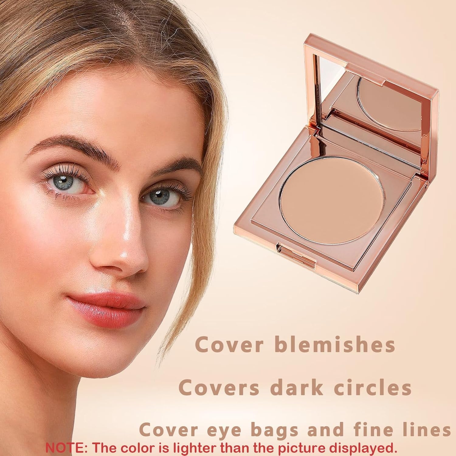 Colored Clay CC Undereye Corrector, Under Eye Concealer Color Corrector for Dark Circles With Three Brushes, Hydrating Concealer - Image 5