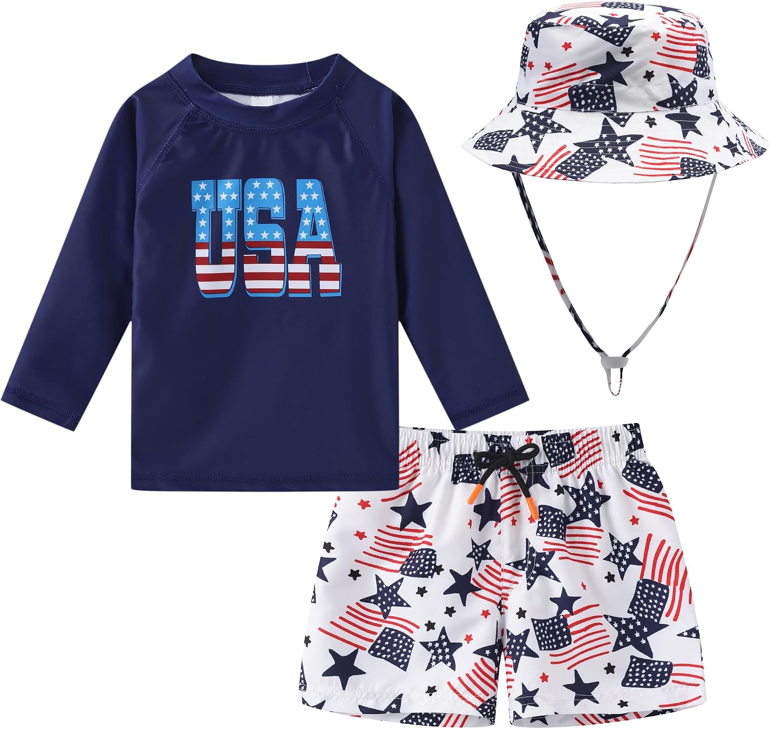 Kids Swimsuit Boys Rash Guard Swim Trunks UPF 50+ Fishing Surfing Beach Bathing Suit Quick Dry Toddler Swimwear Set