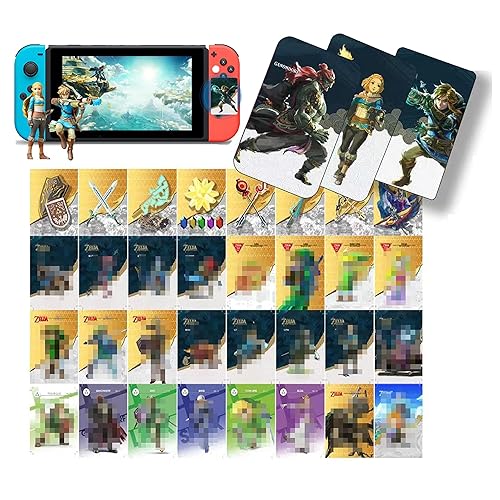Newest Version 41-PCS Mini NFC BOTW Cards set Compatible with Legend of ZLD of The Wild