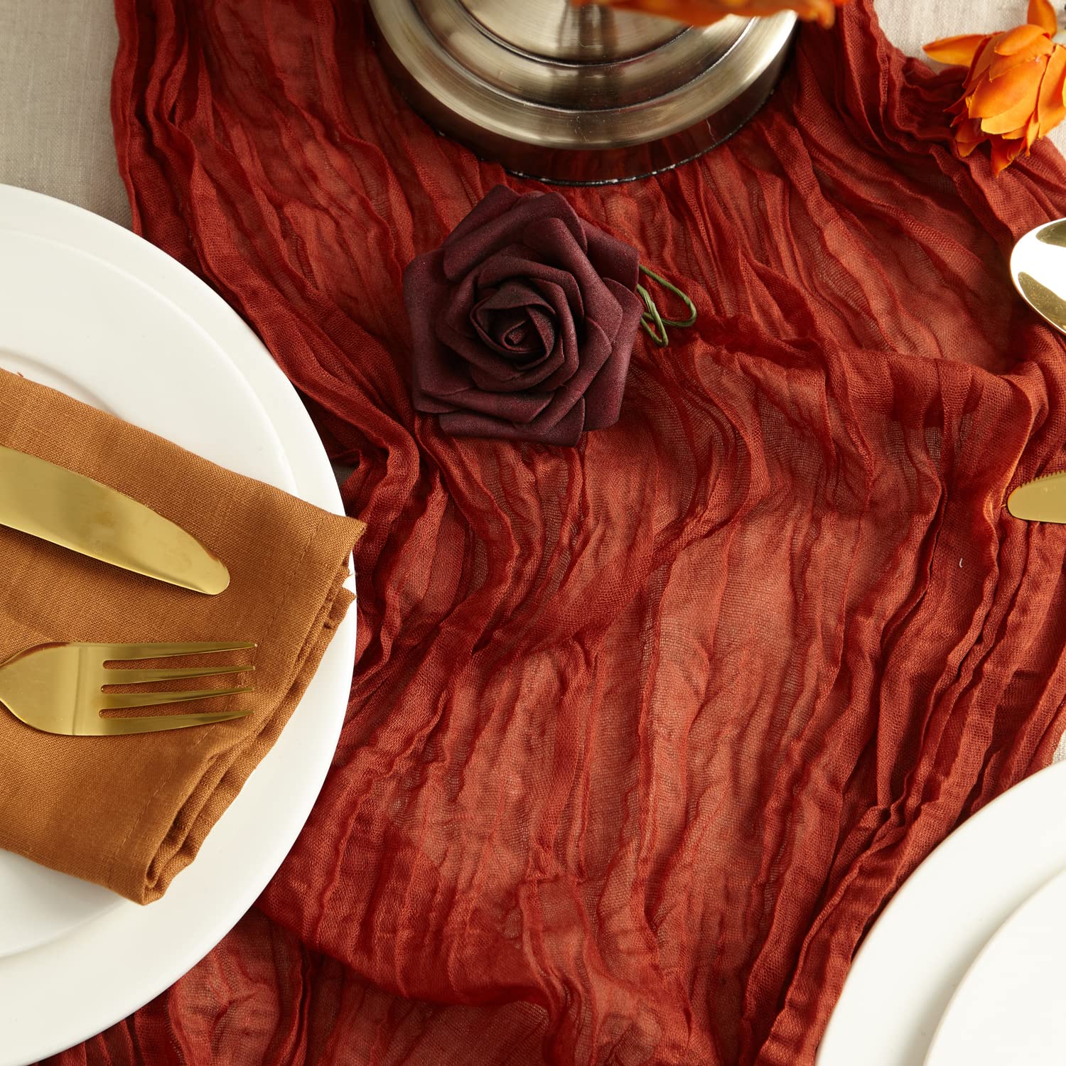 Amazon.co.jp: 13フィートテーブルランナー 結婚式用 コットン チーズ