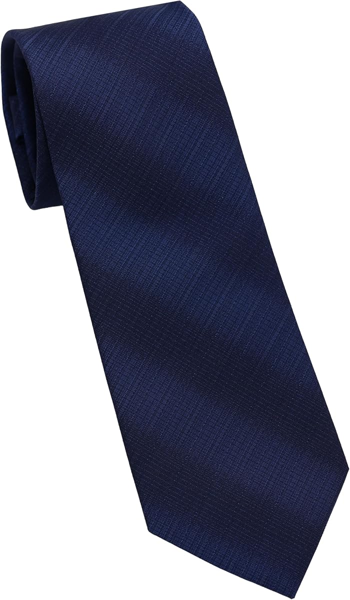 DKNY Men’s Navy Blue Solid & Pattern Necktie | Modern Formal & Business Tie