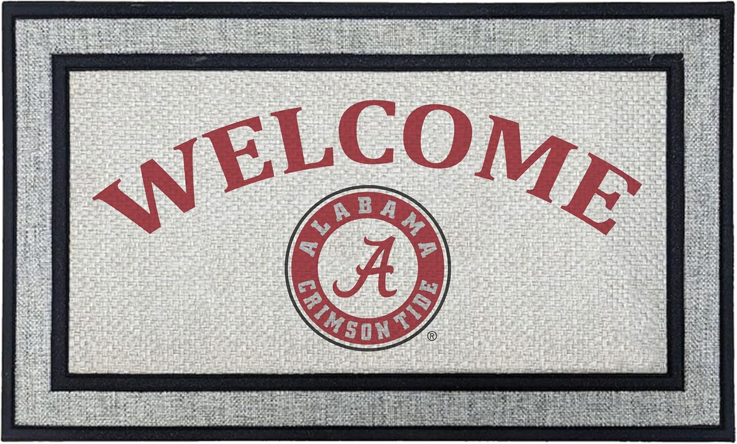 KH Sports Fan 18x30 Gray Alabama Crimson Tide Welcome Doormat NCAA Rug