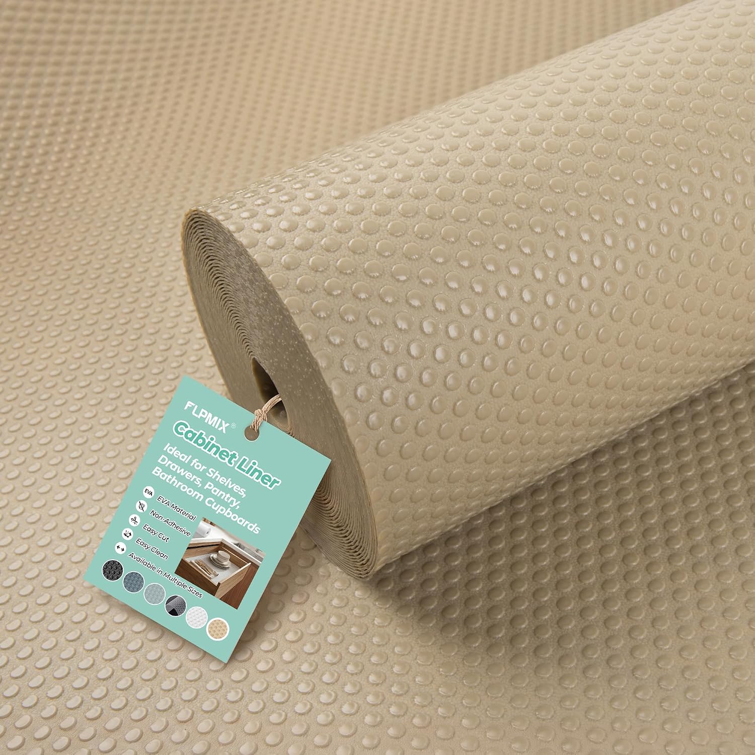 FLPMIX Shelf Liner for Kitchen Drawers: 10-in Wide Small Cabinet Liners