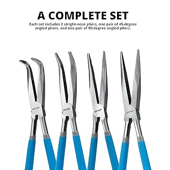 NEIKO 02105A (4) Long Nose Plier 11” Long Reach, Straight