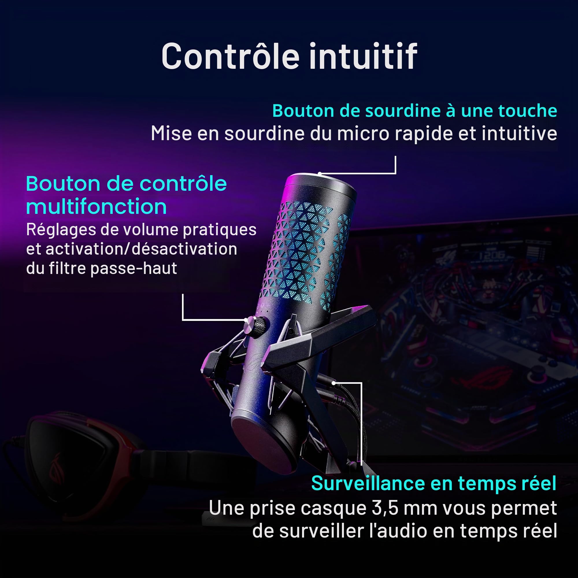 ASUS - ROG Microphone Gaming ROG CARNYX