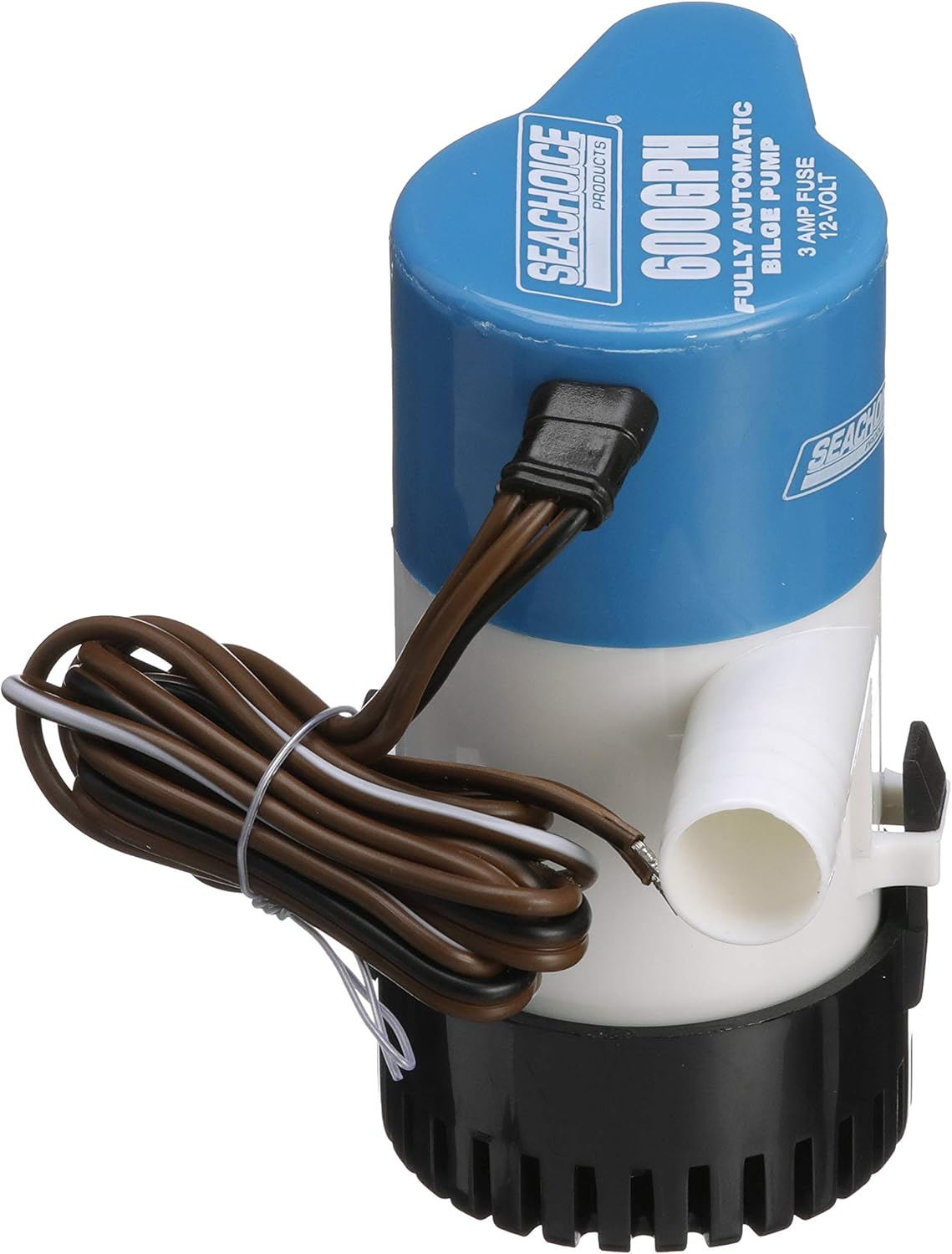 Seachoice Automatic Bilge Pump, 600 GPH, 3/4 In. Hose Size, 2 Amps at 12V DC : Boating Bilge Pumps : Sports & Outdoors