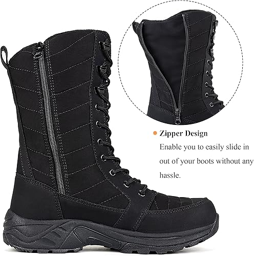 Miniatura 4 de FW FRAN WILLOR Women's Waterproof Winter Snow Boots with Side Zipper