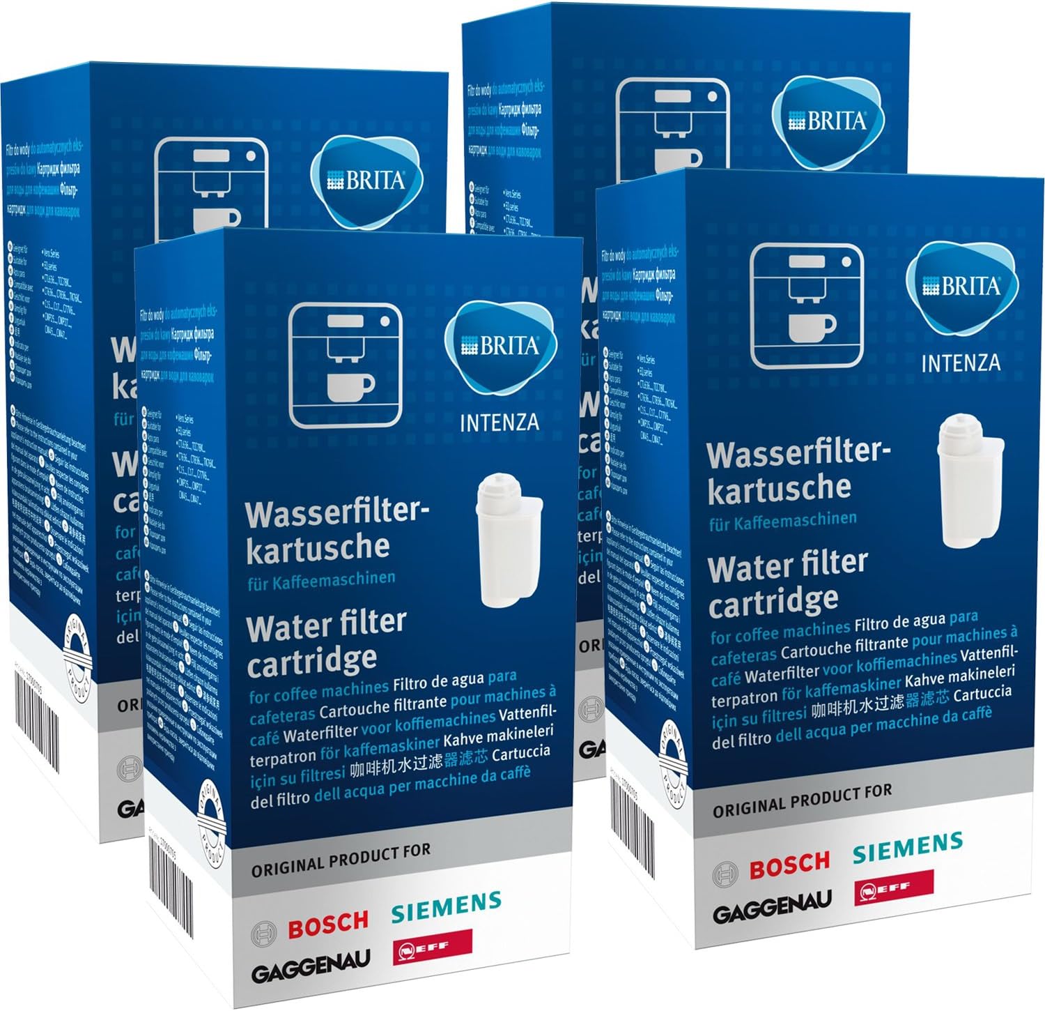 Bosch Siemens Brita Intenza Water Filter Cartridge (Pack of 4) 17000705