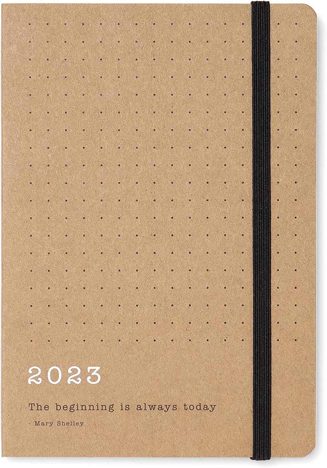Letts Eco Writers Quotes A6 week to view 2023 brown kraft diary