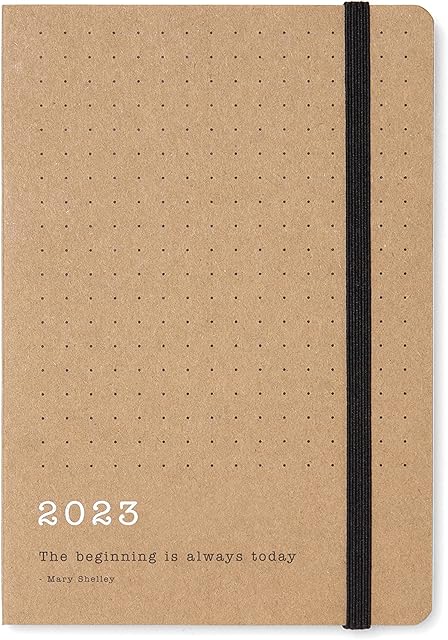 Letts Eco Writers Quotes A6 week to view 2023 brown kraft diary