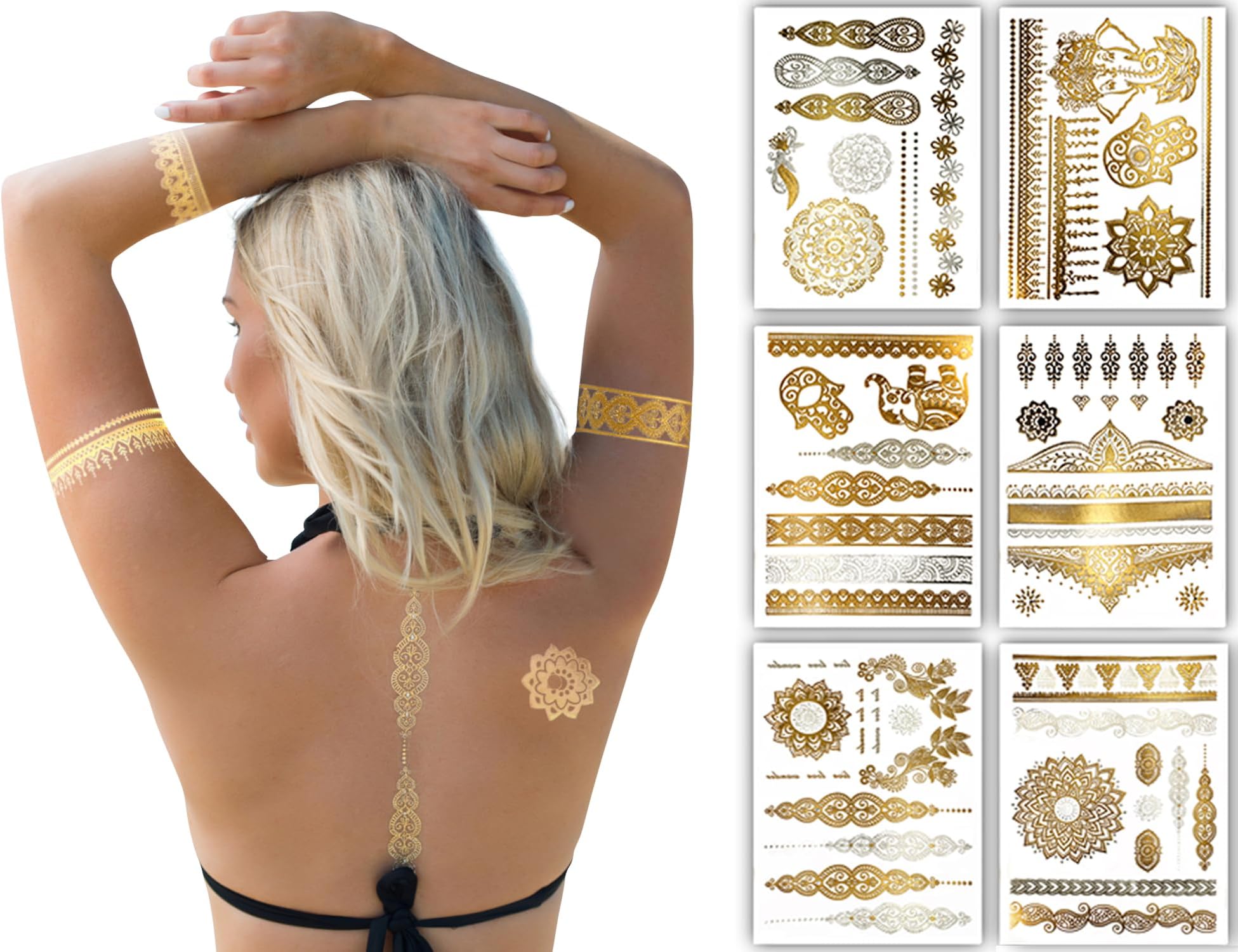 Terra Tattoos Jasmine (Gold)