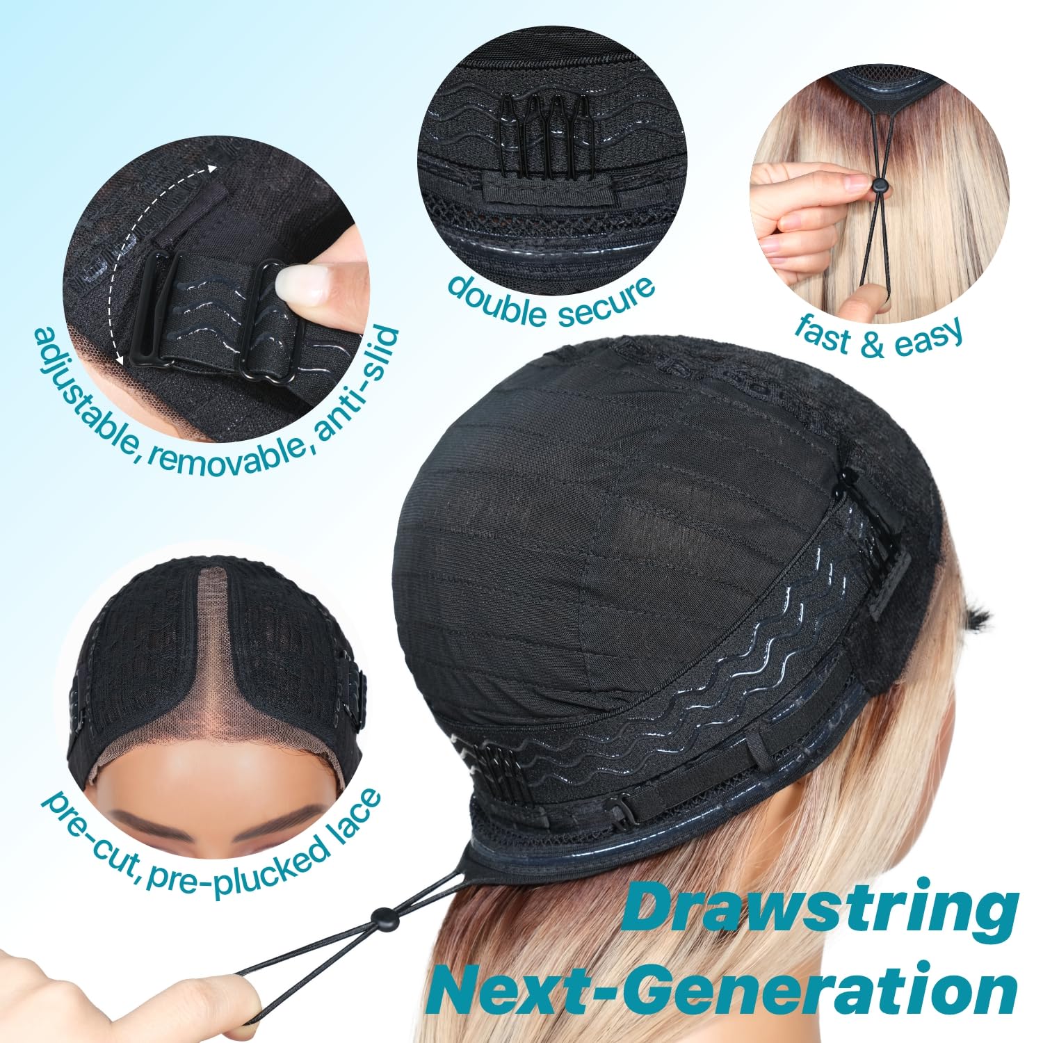 BrownBomb 26-Inch Glueless Layered Synthetic Lace Front Wig with Bangs