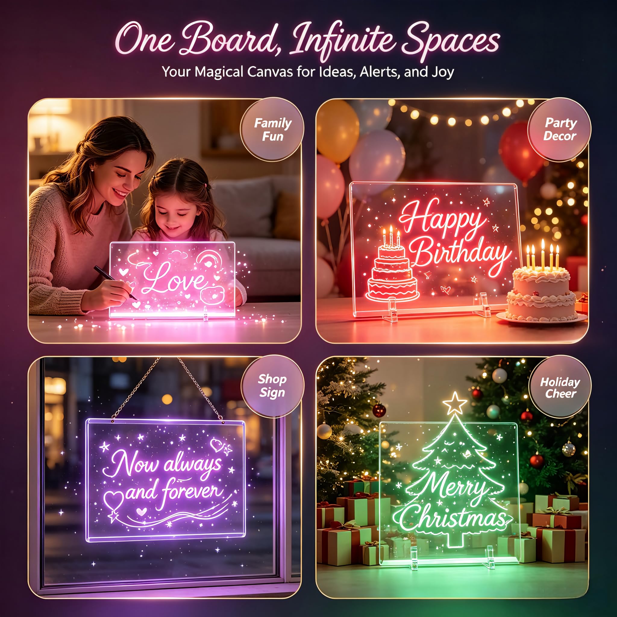 Planche à dessin LED pour enfants, planche à dessin lumineuse avec 12 marqueurs, télécommande, 7 couleurs, 4 modes, tableau lumineux réutilisable en acrylique pour adolescentes, cadeau pour