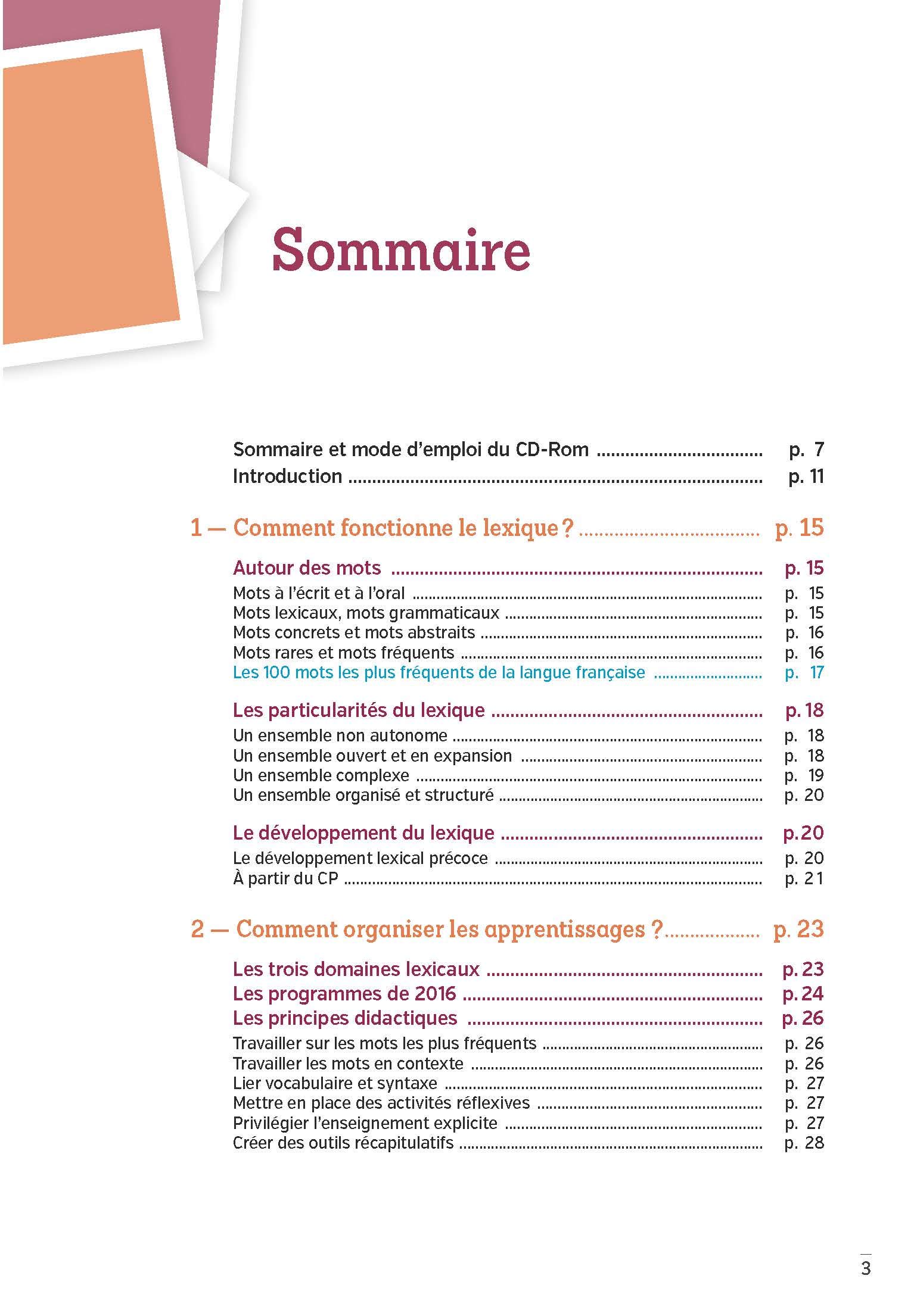 Guide pour enseigner le vocabulaire à l'école élémentaire (+ CD-Rom/téléchargement)