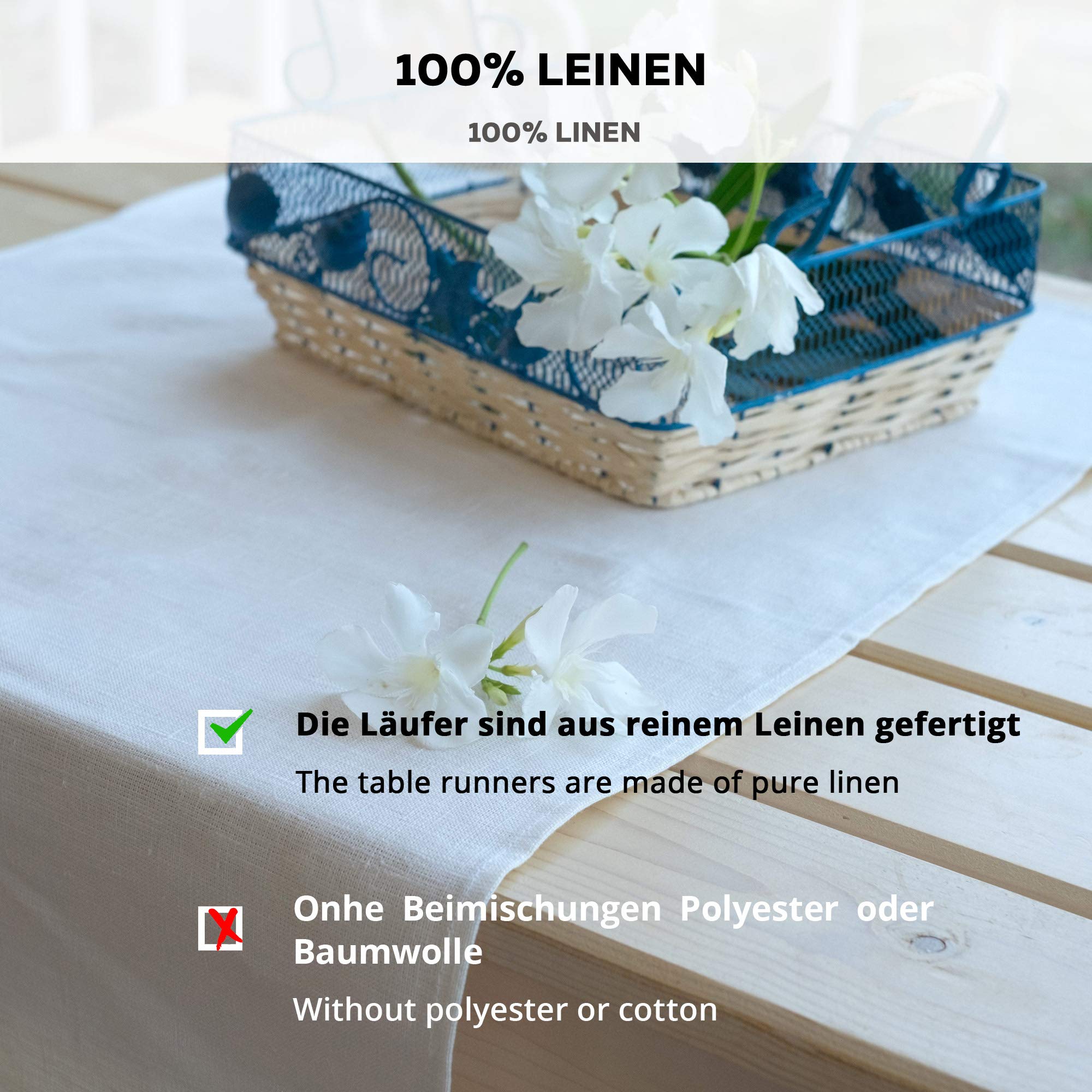 tafelloper 'Havanna' linnen / katoen - naturel