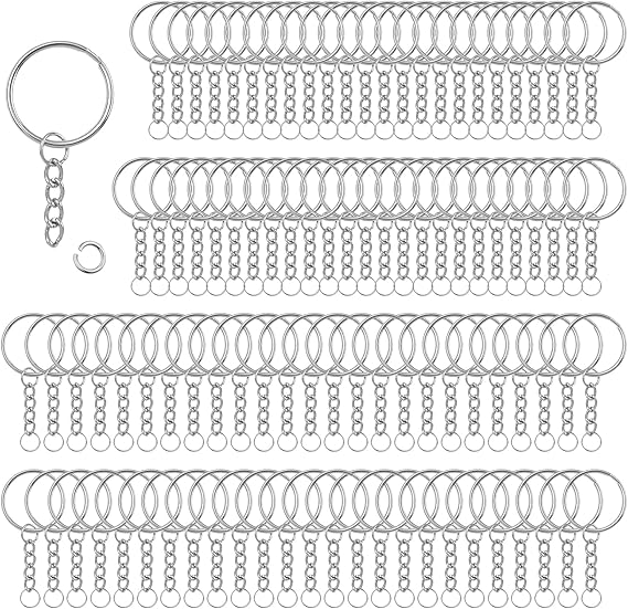 50 stuks sleutelhangers, ringen, kleurrijke sleutelringen, klein