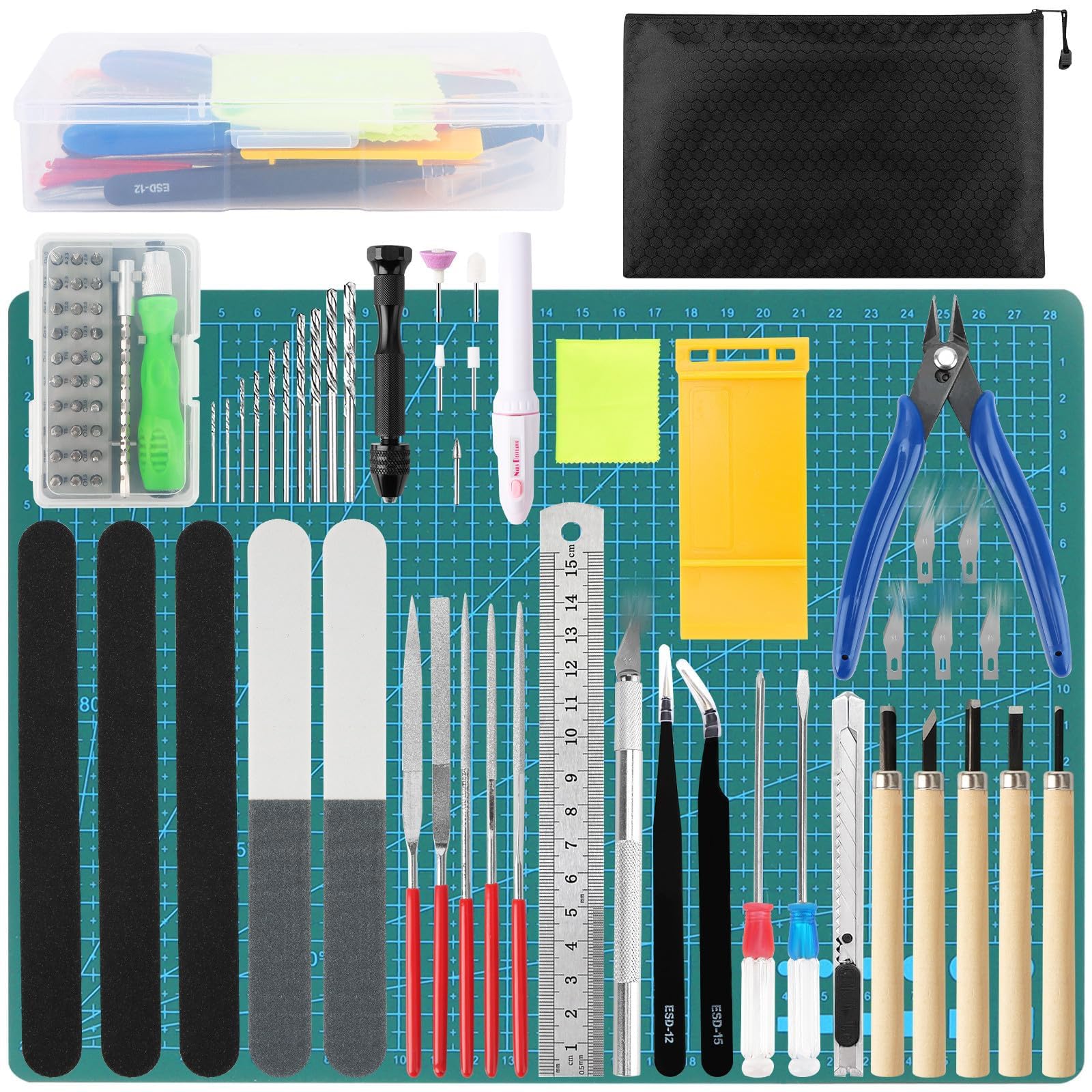 SIMDAO Model Making Tool Kit, 82 Pieces Model Making Tools, Craft Tool with Plastic Metalwork, Strong and Durable
