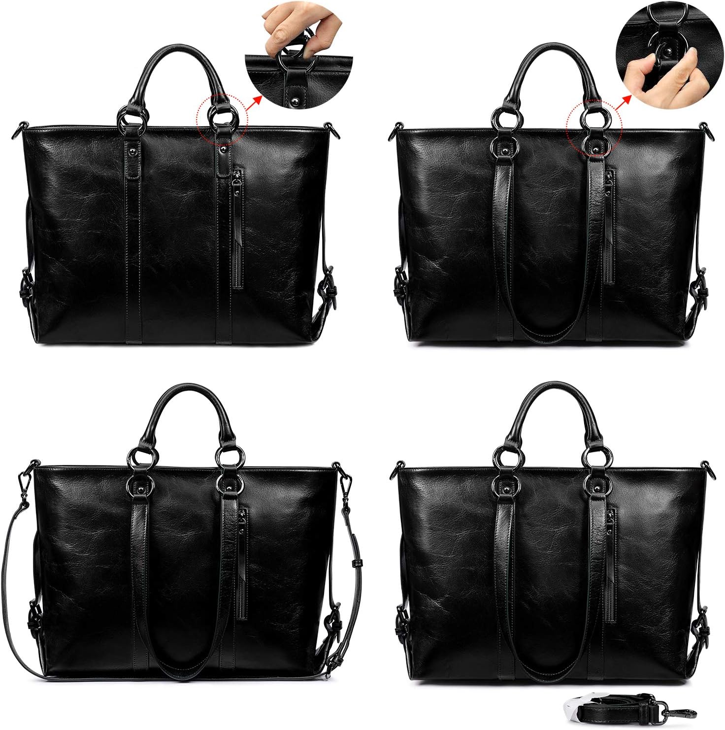 Exсluѕіvе Dіѕсоunt 80% оƒƒеr S-ZONE Women Genuine Leather Work Tote Shoulder Messenger Bag Fit in 14'' Laptop