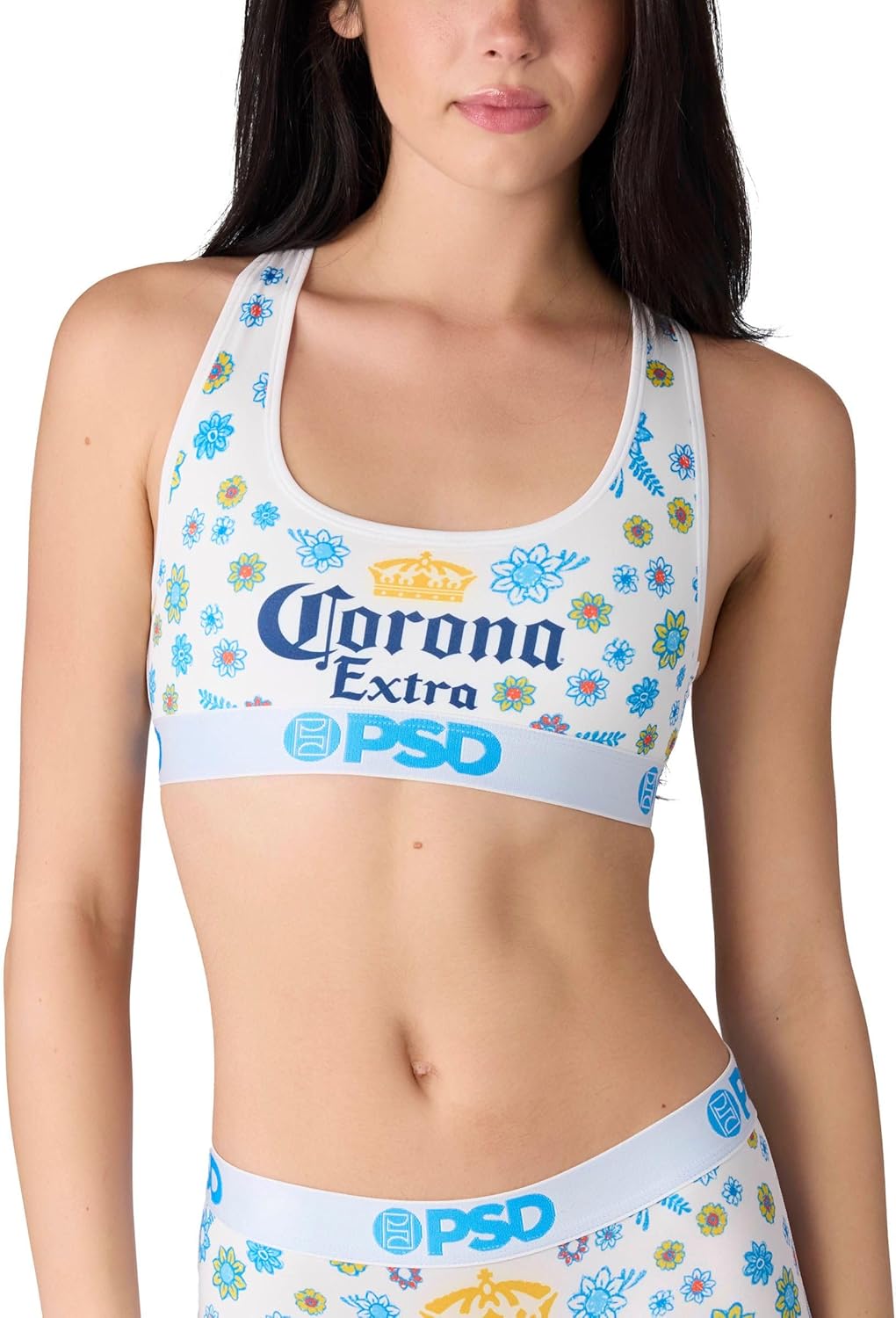 PSD Underwear Womens Sports Bra - Beer, Medium Support Sports Bras for Women, Racerback, Womens Loungewear Bras