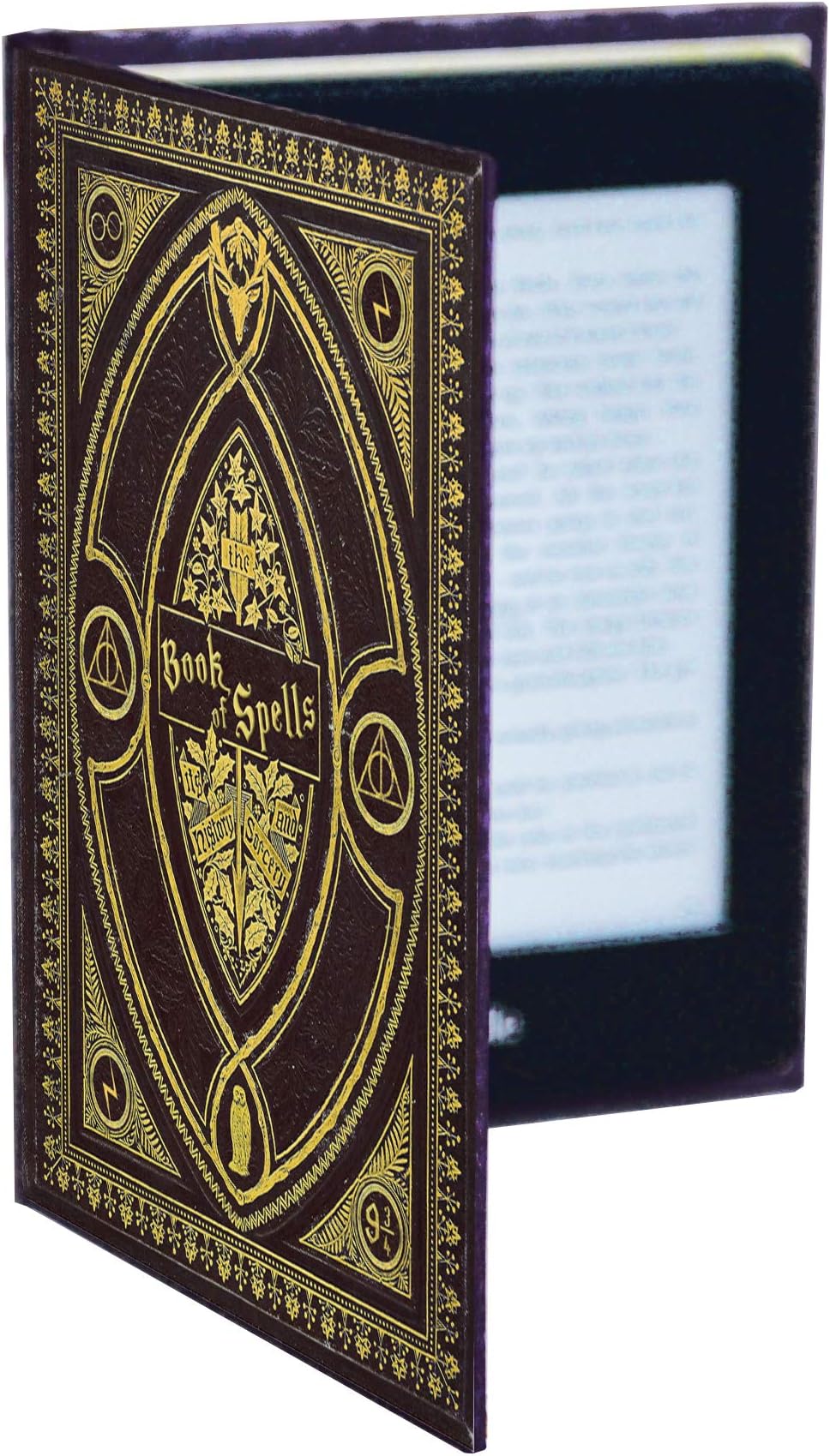 Kindle Paperwhite Case with Harry Potter Themed Foldback Book Cover (Hufflepuff Black)