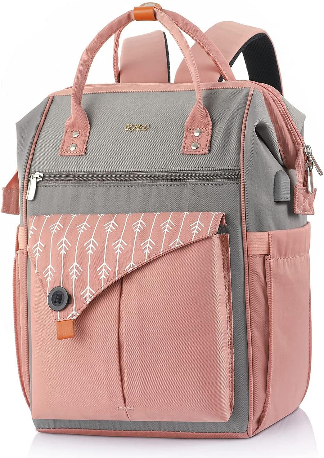 Sponsored Ad - Backpack for Women School Backpack, 15.6 Inch Computer Back Pack with USB Charging Port Travel Bookbag for College Work Business, Gifts for Women Girls, Pink