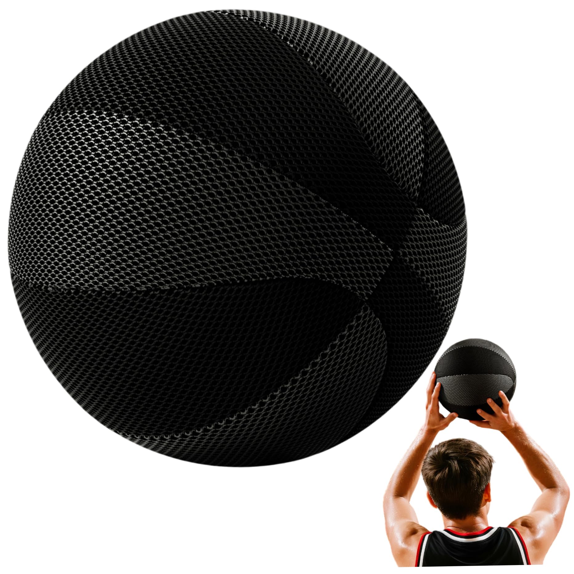 Peosaard Noiseless Basketball, Quiet Basketball, Soft Foam Noiseless with Realistic Grip for Indoor Training, Ball for Kids and Adults, No Pump Needed, Size 7, Silent Size 7