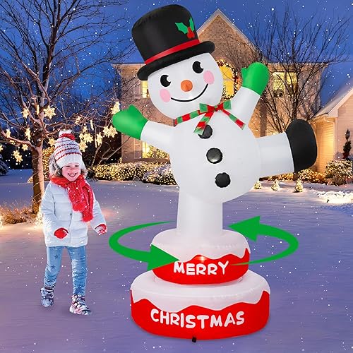 Vista 95 de Inflables de Navidad de 12 pies de largo, decoraciones para exteriores, inflables de Papá Noel en trineo de renos, luces LED integradas