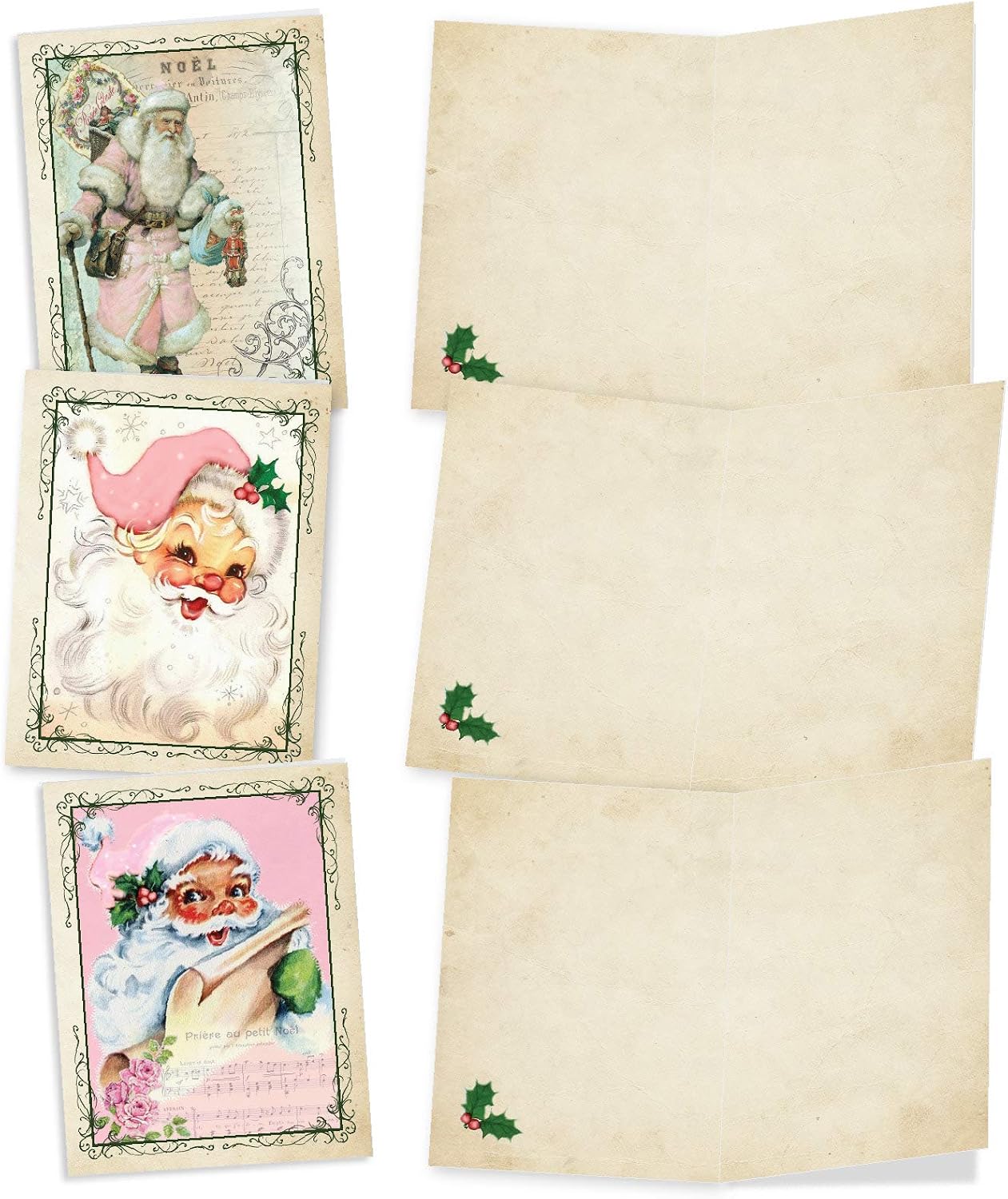 The Best Card Company Variety Pack of 10 Retro Christmas Greeting Cards with Envelopes - Image 4