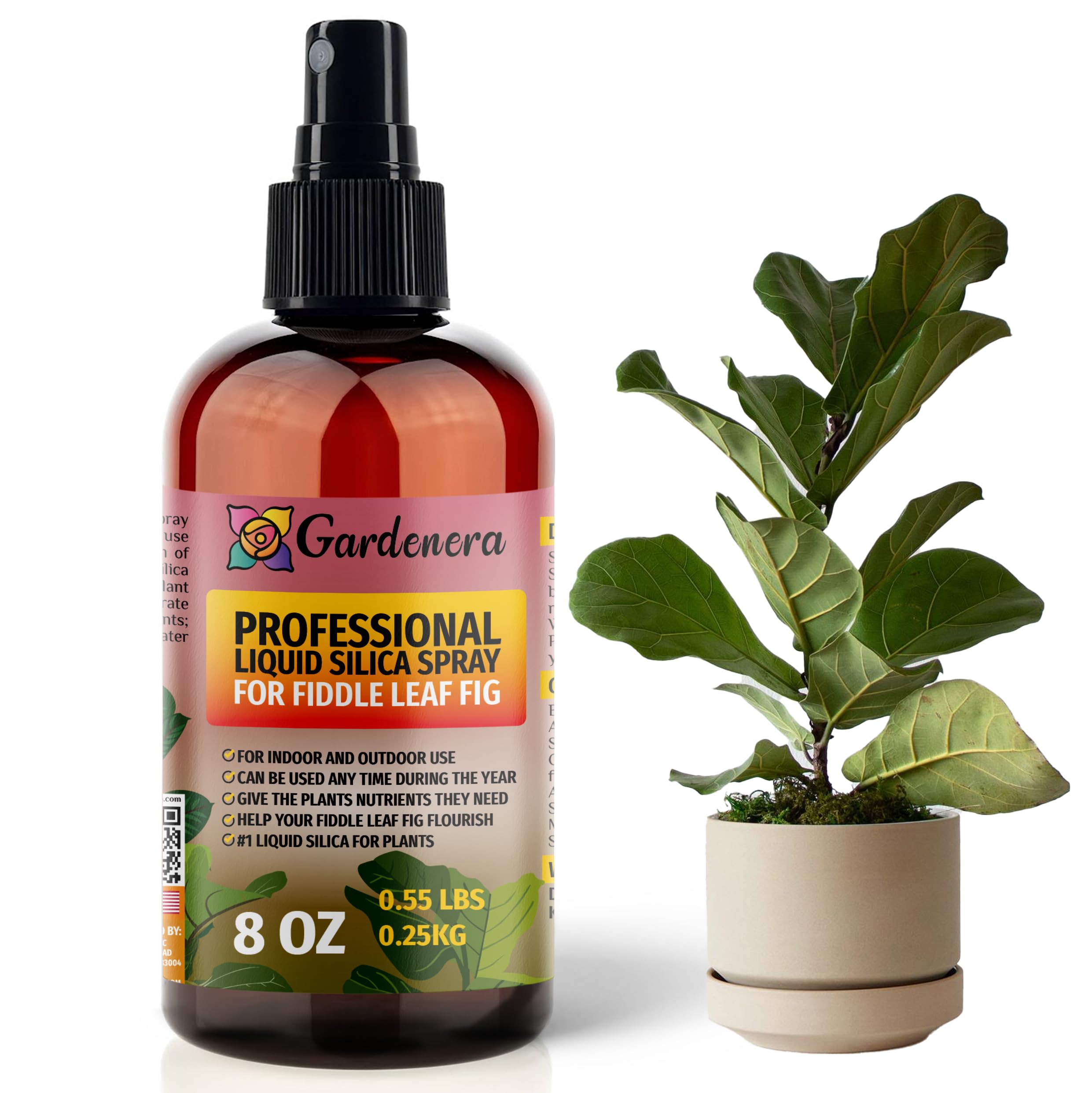 Photo 1 of ???????? Liquid Silica Boost Fertilizer and Supplement Spray for Fiddle Leaf FIG Plants – Pre-Mixed, Ready-to-Use Liquid Silicon Plant Superfood Mist for Indoor & Outdoor Plants – 8oz