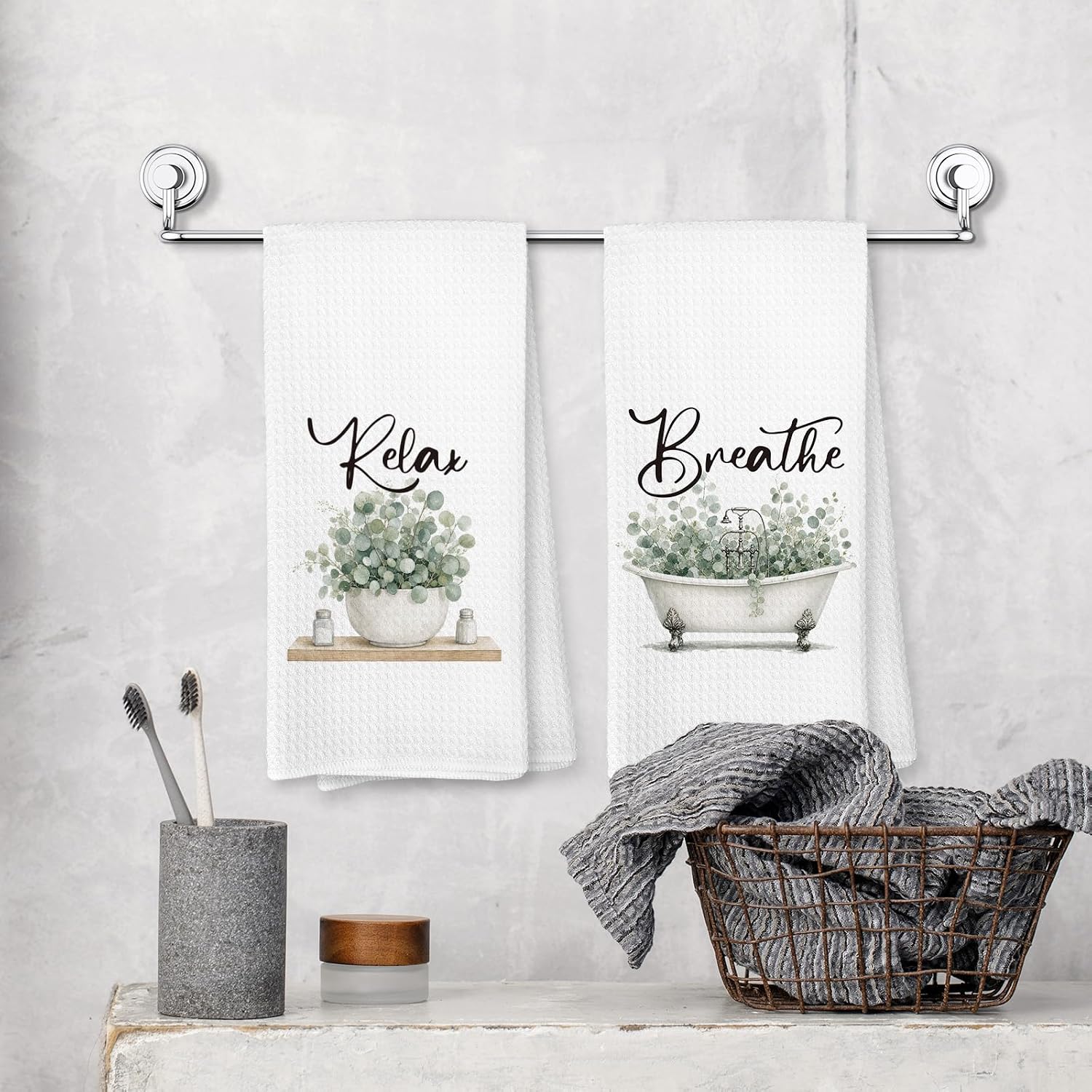 057-XC-MJ02-Bathroom Home & Kitchen > Kitchen & Dining > Dining & Entertaining > Tabletop Accessories > Linens > Dish Cloths & Dish Towels image 4