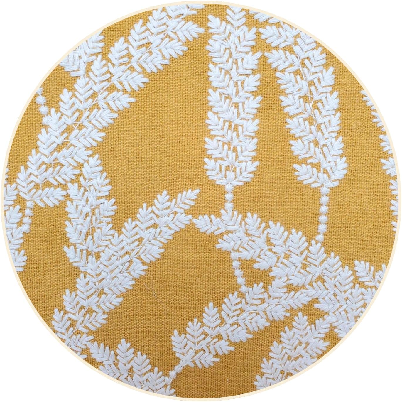 Lady Jayne Embroidered Canvas Hardcover Journal with 192 Lined Pages, 5.75” x 8.25” – Sweet Boutique Wheat (82003)