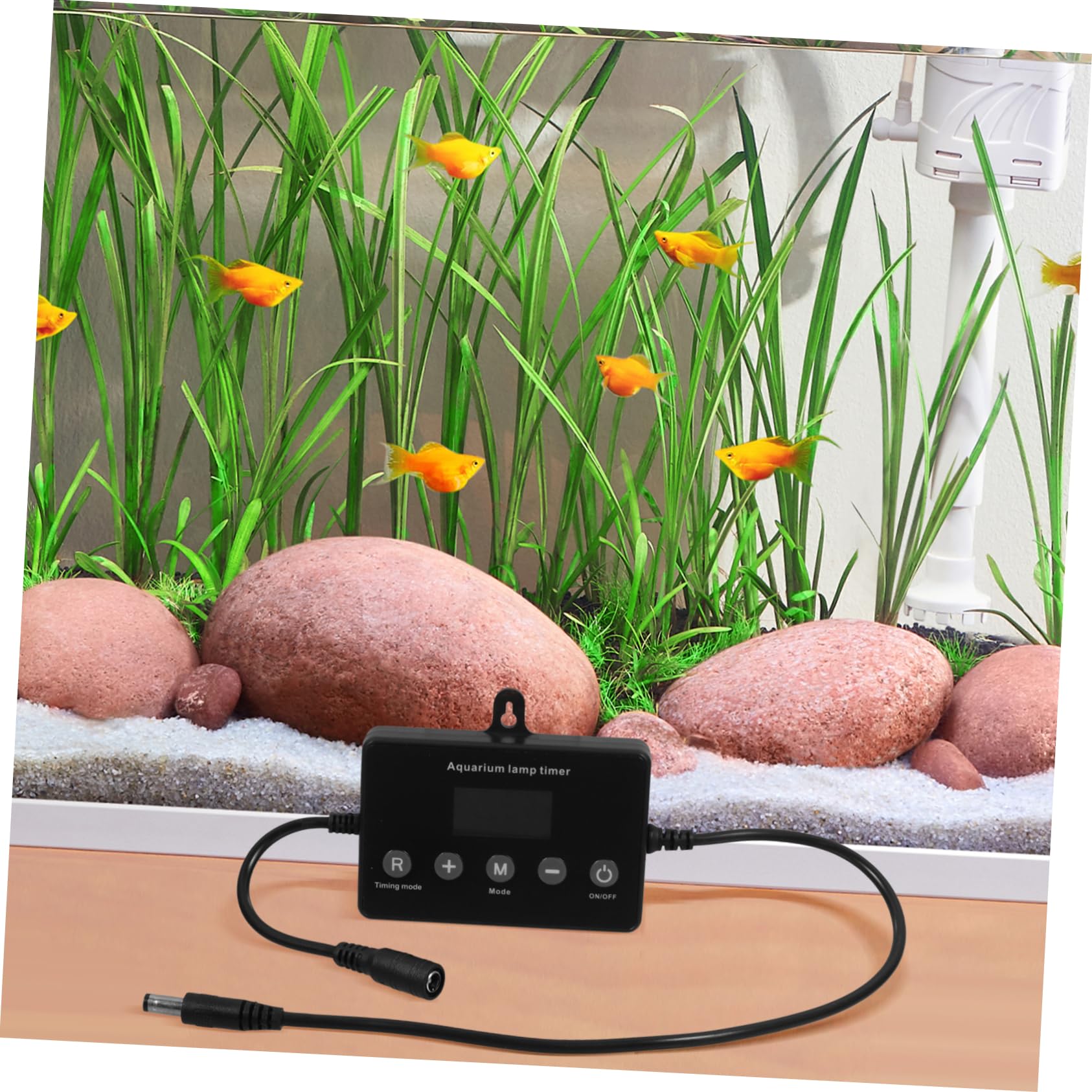Mikikit 3stücke Aquarium Lichtsteuerung Mit Timer Intelligente Dimmer Für Beleuchtung LCD-anzeige Sanfte Helligkeit Universelle Anwendung Für Aquarien Und Optimale Lichtverhältnisse