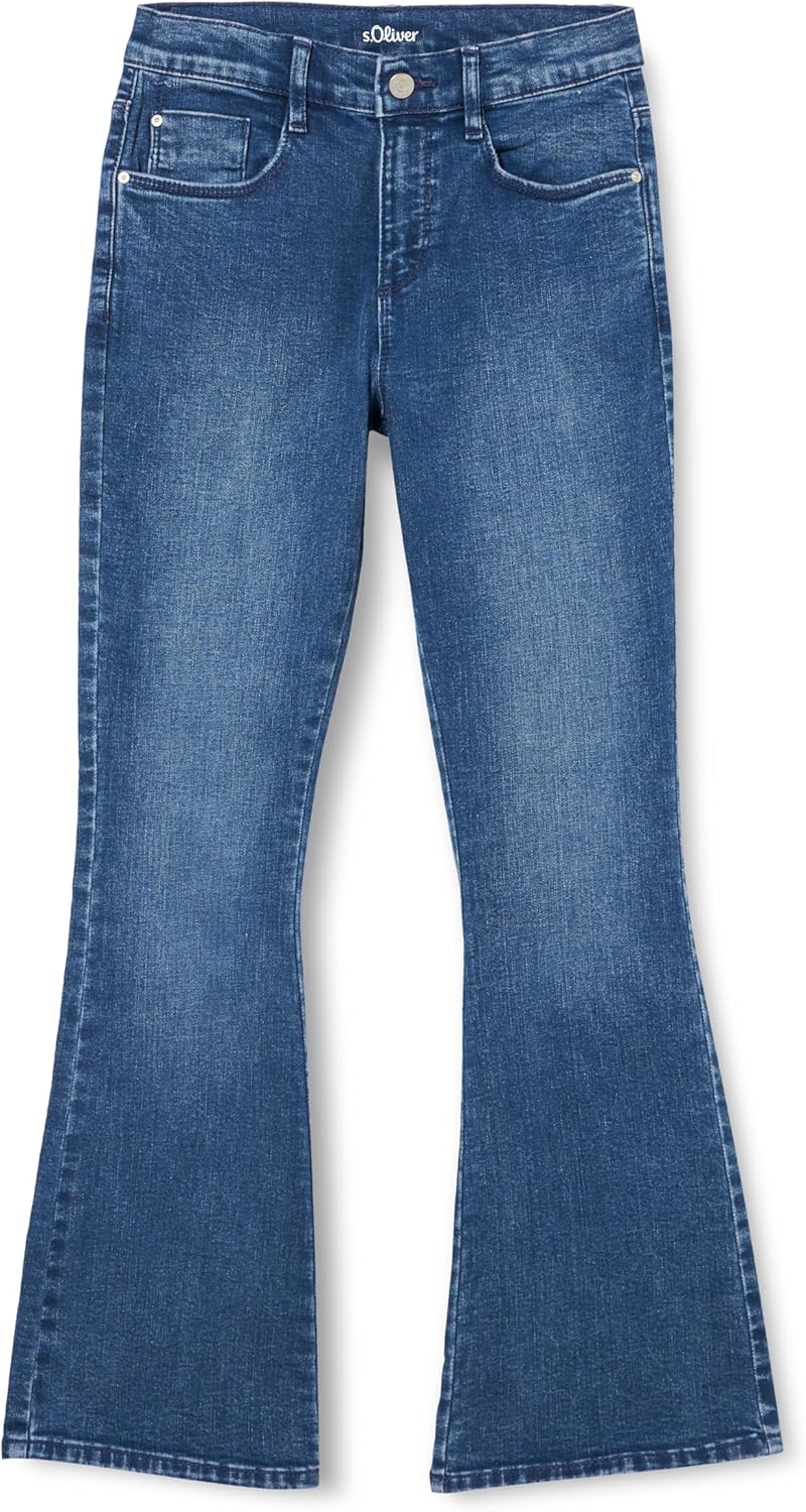 S.Oliver Junior Mädchen Jeans - Regular Fit Flared Leg Hose