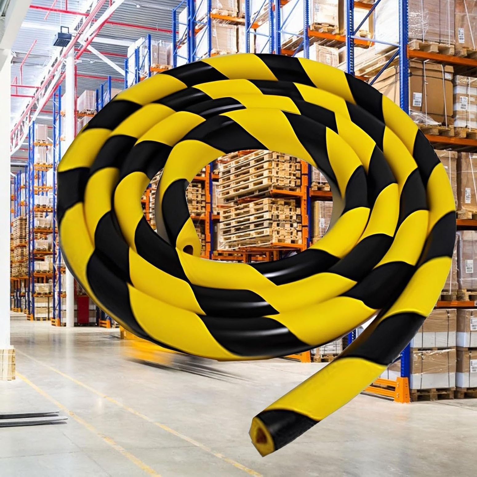 Bande de Protection Jaune et Noire 5m Coussinets d'Angle Mousse Caoutchouc NBR Auto-Adhésifs