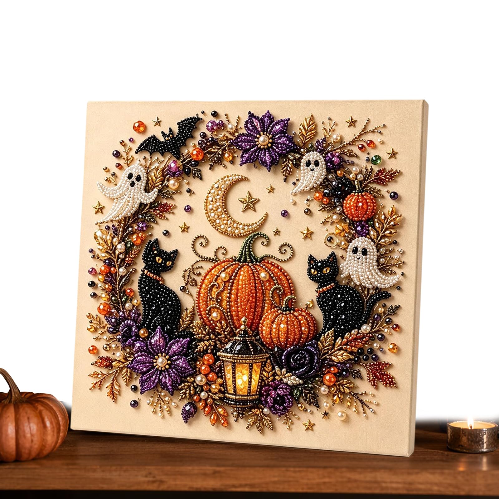 Pumpkin ​Halloween Pearl Diamond Painting Set, Creative Craft Kit For Adults