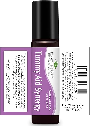 Miniatura 6 de Plant Therapy Tummy Aid - Mezcla de aceites esenciales prediluidos roll-on 0.3 fl oz (13 oz) 100% puro, grado terapéutico