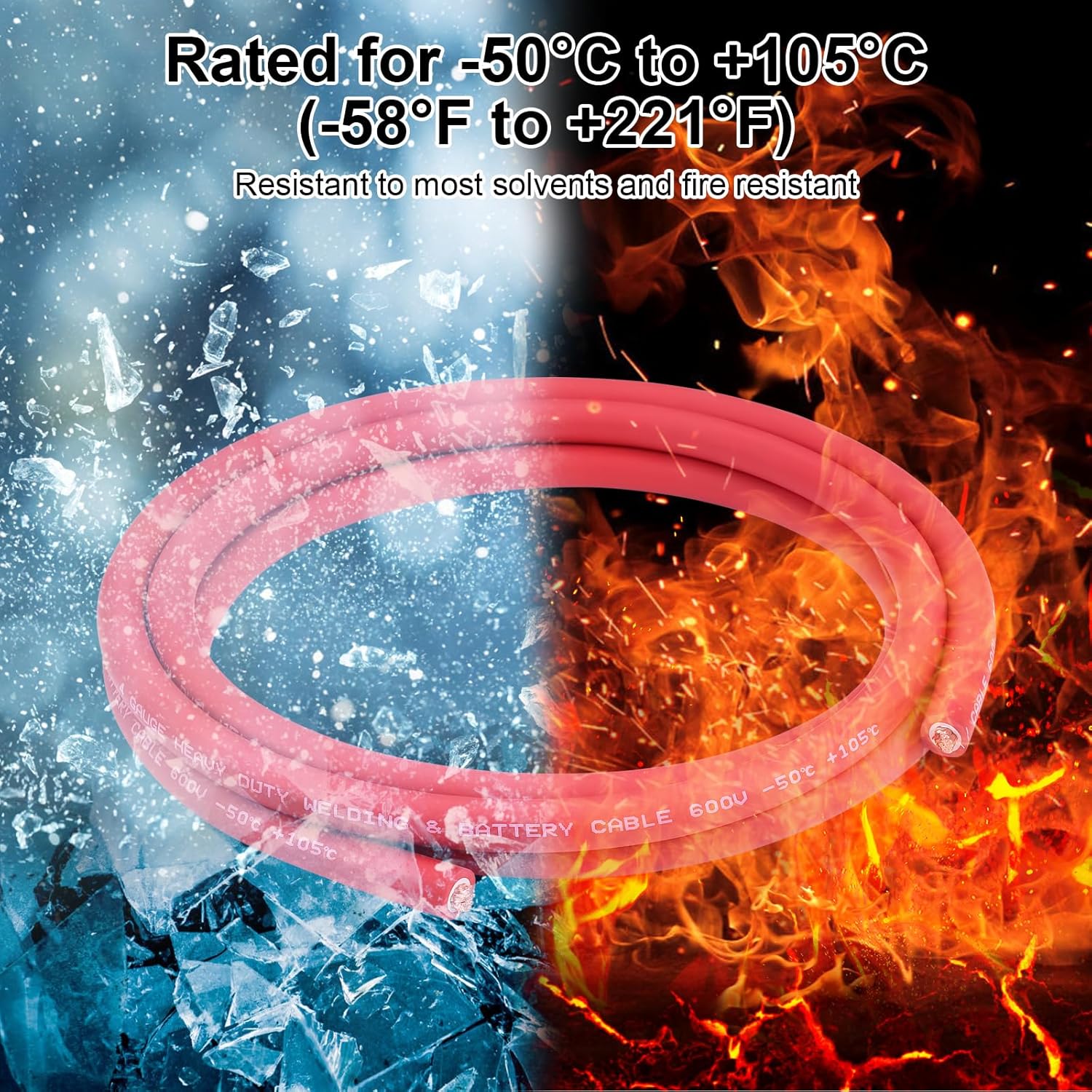 iGreely 4 Gauge Wire Flexible Welding Battery Pure Copper Cable, Upgraded Heavy-Duty Insulation 4 AWG Battery Cable for Car,Auto,Solar,Marine,Generator,Inverter-10 Feet Each Black&Red