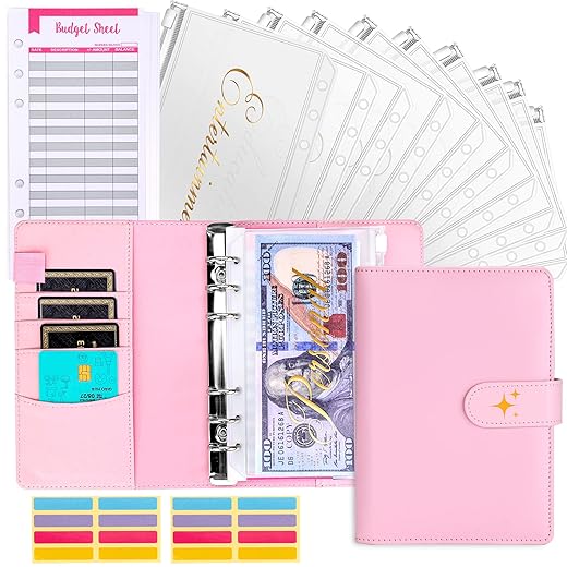Budget Binder with Cash Envelopes, Money Saving Binder, Cash Envelopes for Budgeting, Money Organizer for Cash, Budget Binder for Saving Money