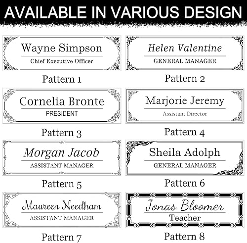 Miniatura 3 de Placas de nombre de escritorio para oficina, placa de nombre personalizada para escritorio, vidrio acrílico transparente, decoración de escritorio