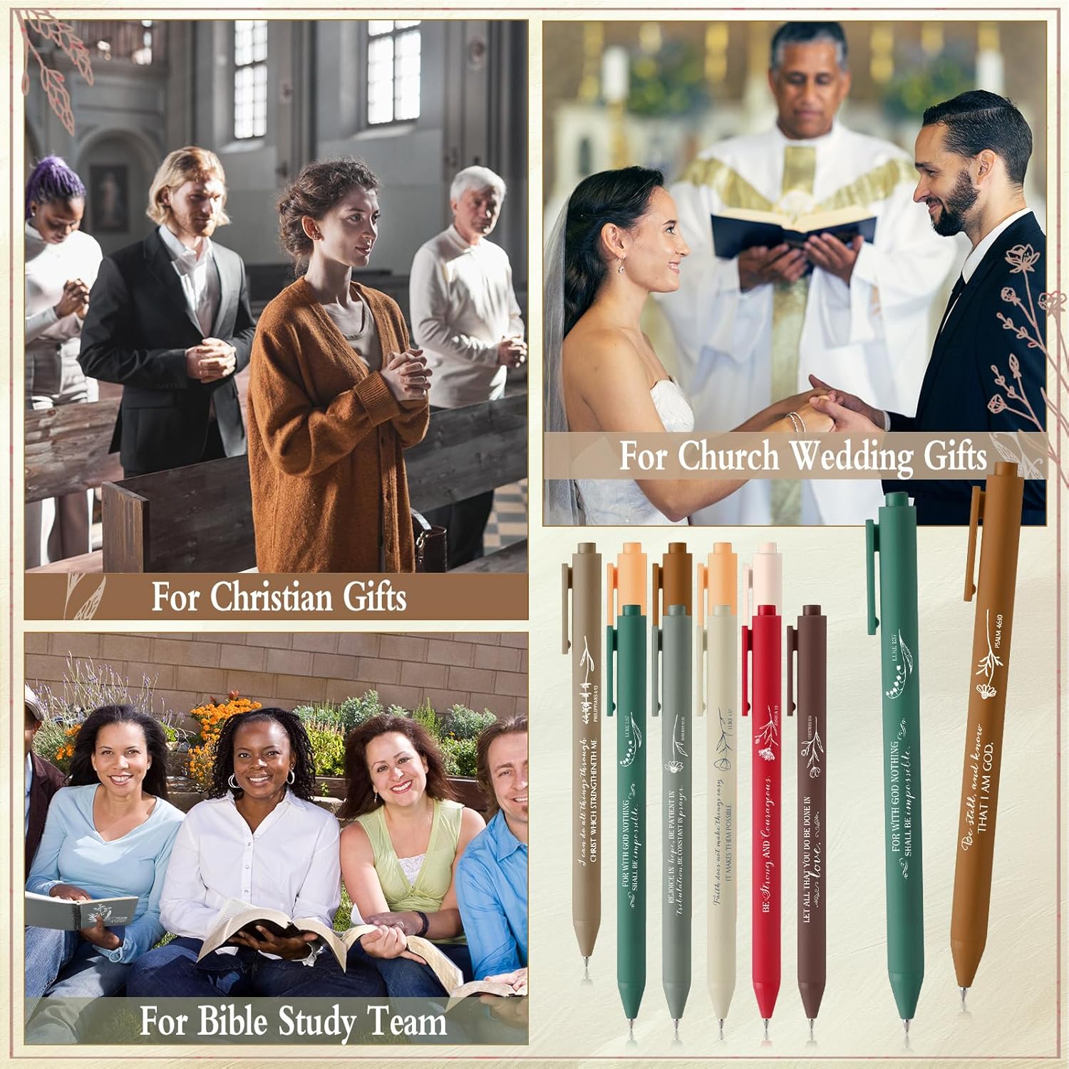 30pcs Easter Christian Church Gifts Bulk Bible Verse Pen for Women Sunday Religious Inspirational Quotes Scripture Ballpoint Pen Gifts for Christians Church Office(Fresh,Classics) - Image 6