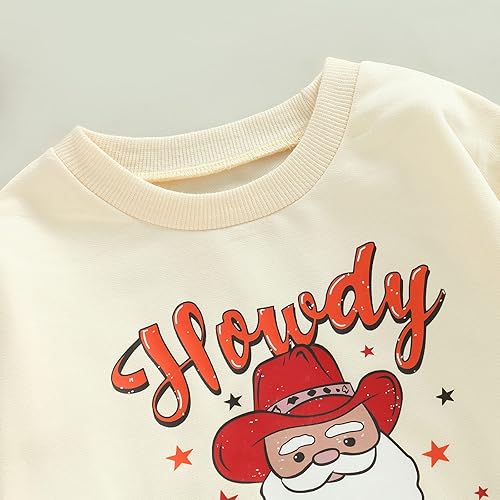 Miniatura 6 de Omkzanbi Ropa occidental para bebé niña sudadera con cuello redondo de Papá Noel mameluco de manga larga traje de Navidad para recién nacido