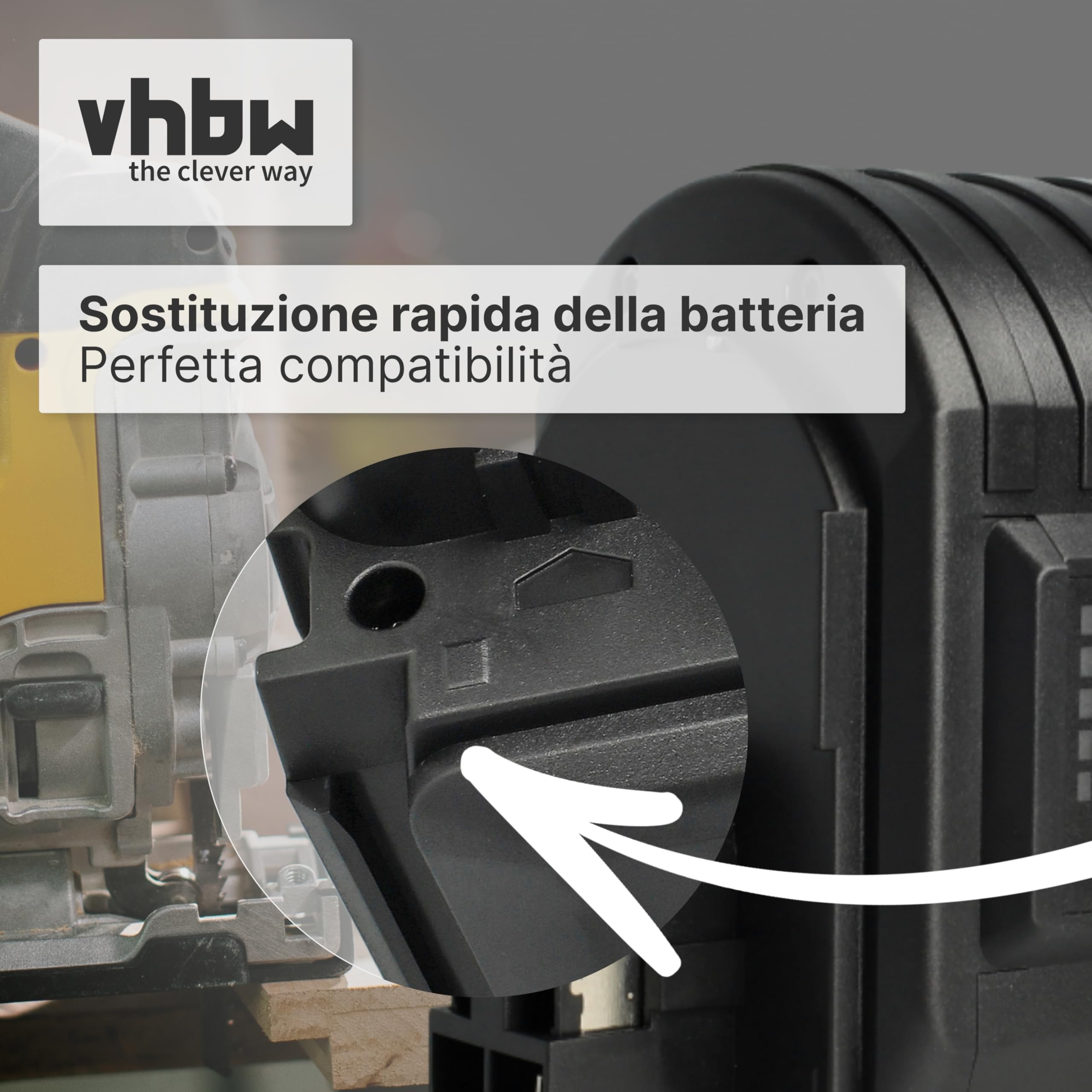 vhbw Batteria compatibile con Würth ABH 20, ABH 20-SLE attrezzi da lavoro (3000mAh, 24V, NiMH)