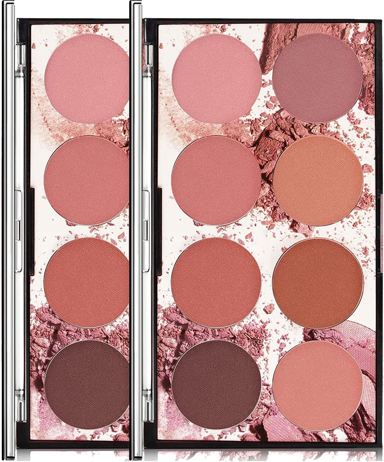 M 8 Colors Face Blush Palette, Professional Facial Makeup Blusher, Natural and Long Lasting Delicate Contour, Highlight Blush (8 Colors)