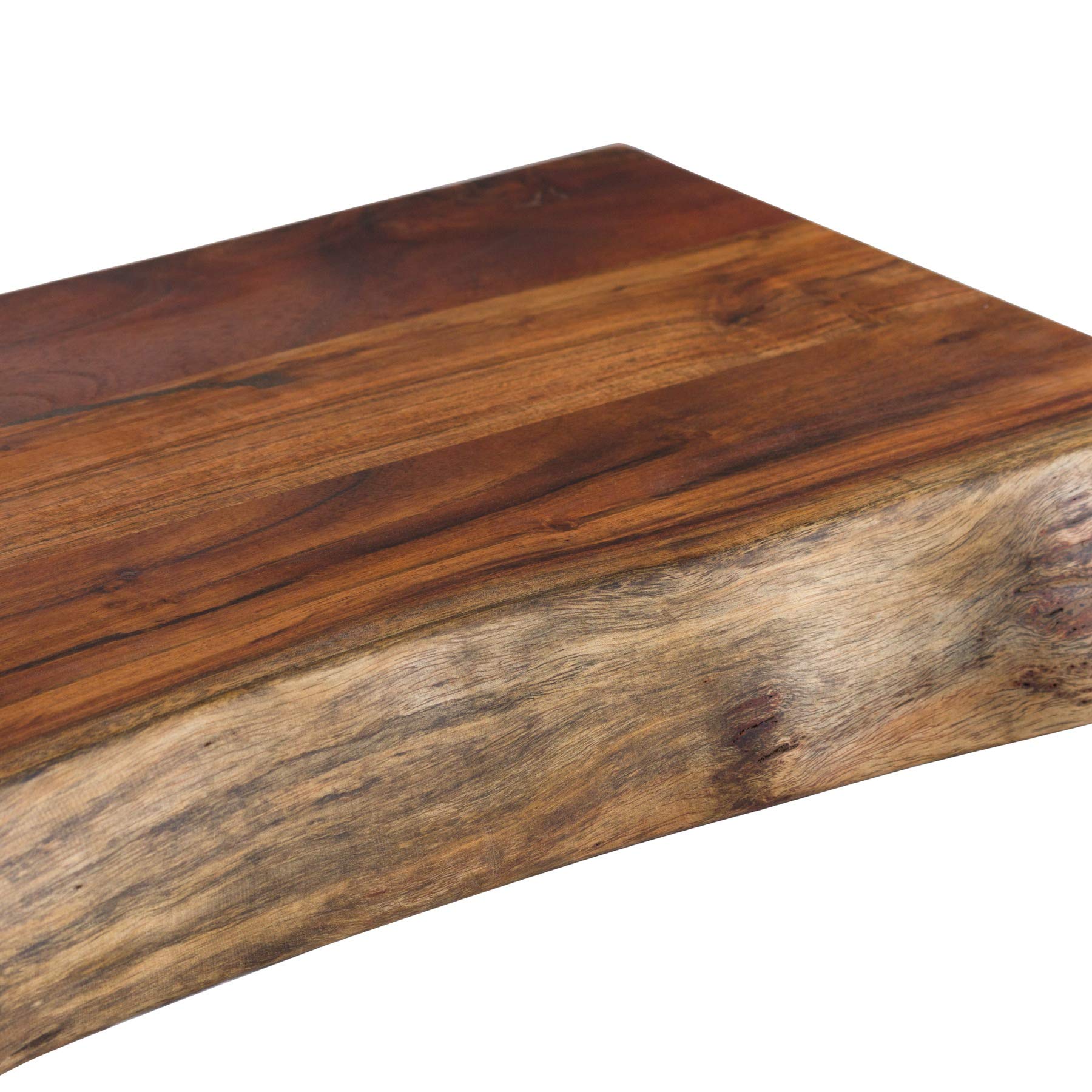 Tranche D'acacia Live Edge - 520x320x70 Mm - Séchée Au Four - Brut Non Traité