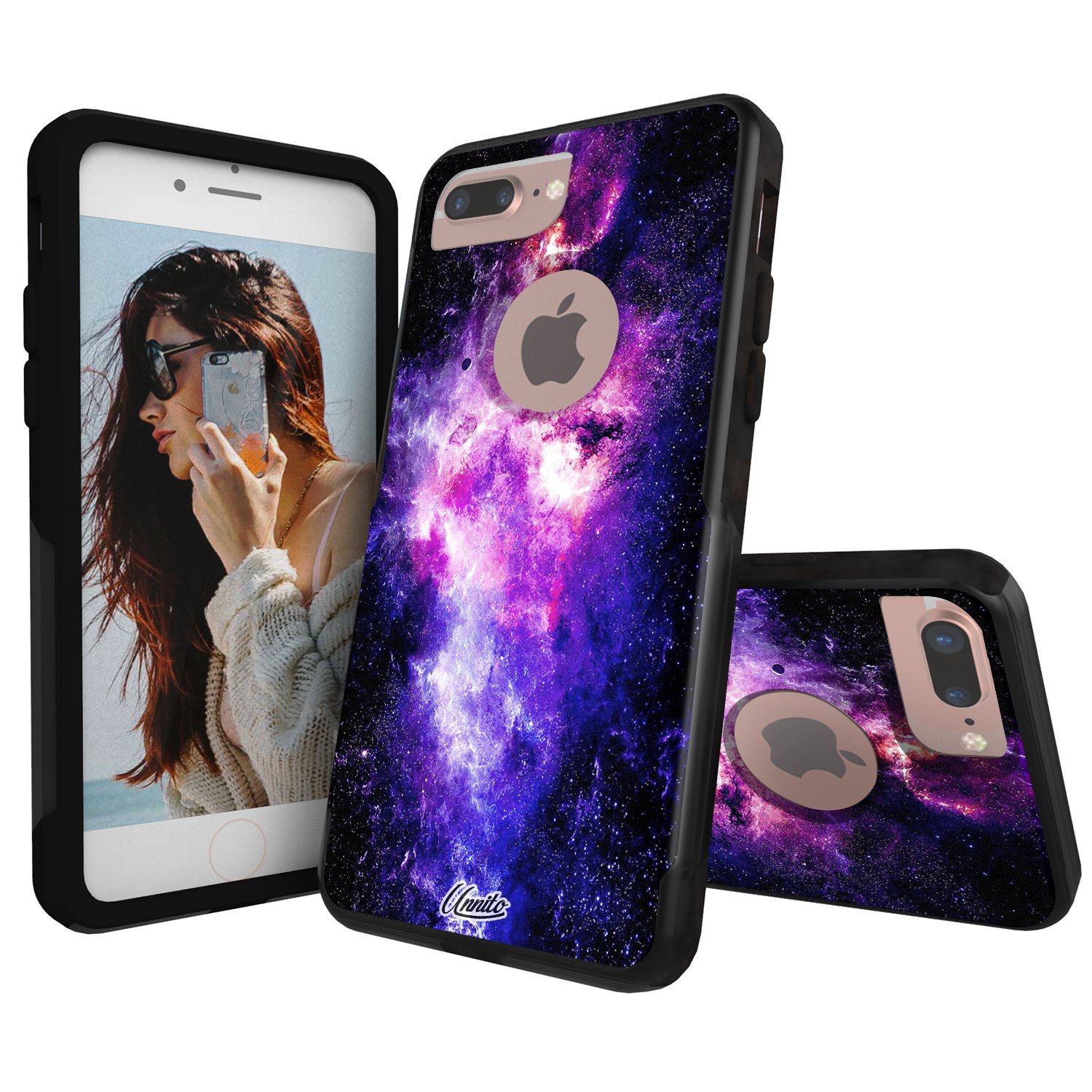 Unnito iPhone 7/8 Plus Black Nebula Case Black