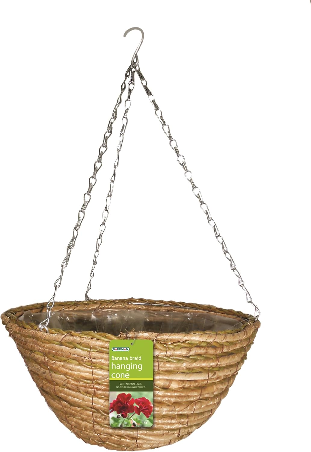 Gardman 02786 2Tone Rope Hanging Basket, MultiColour, 35 cm, 14Inch