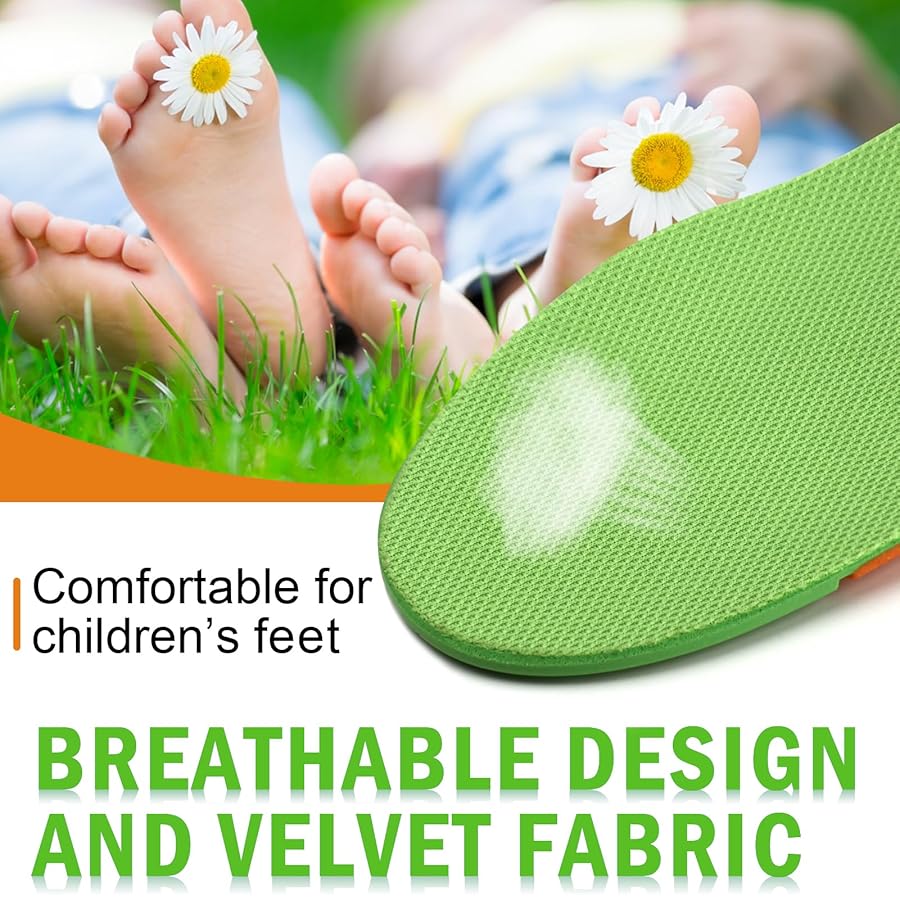 BullTek Semelles Orthopédiques Pour Enfants En Cuir Naturel, Dimensions 18-35 – Fabriqué à La Main En Italie, Soutien Voûte Plantaire, Respirant, Bien-être Et Croissance Saine Des Pieds (EU 25-16,2 Cm